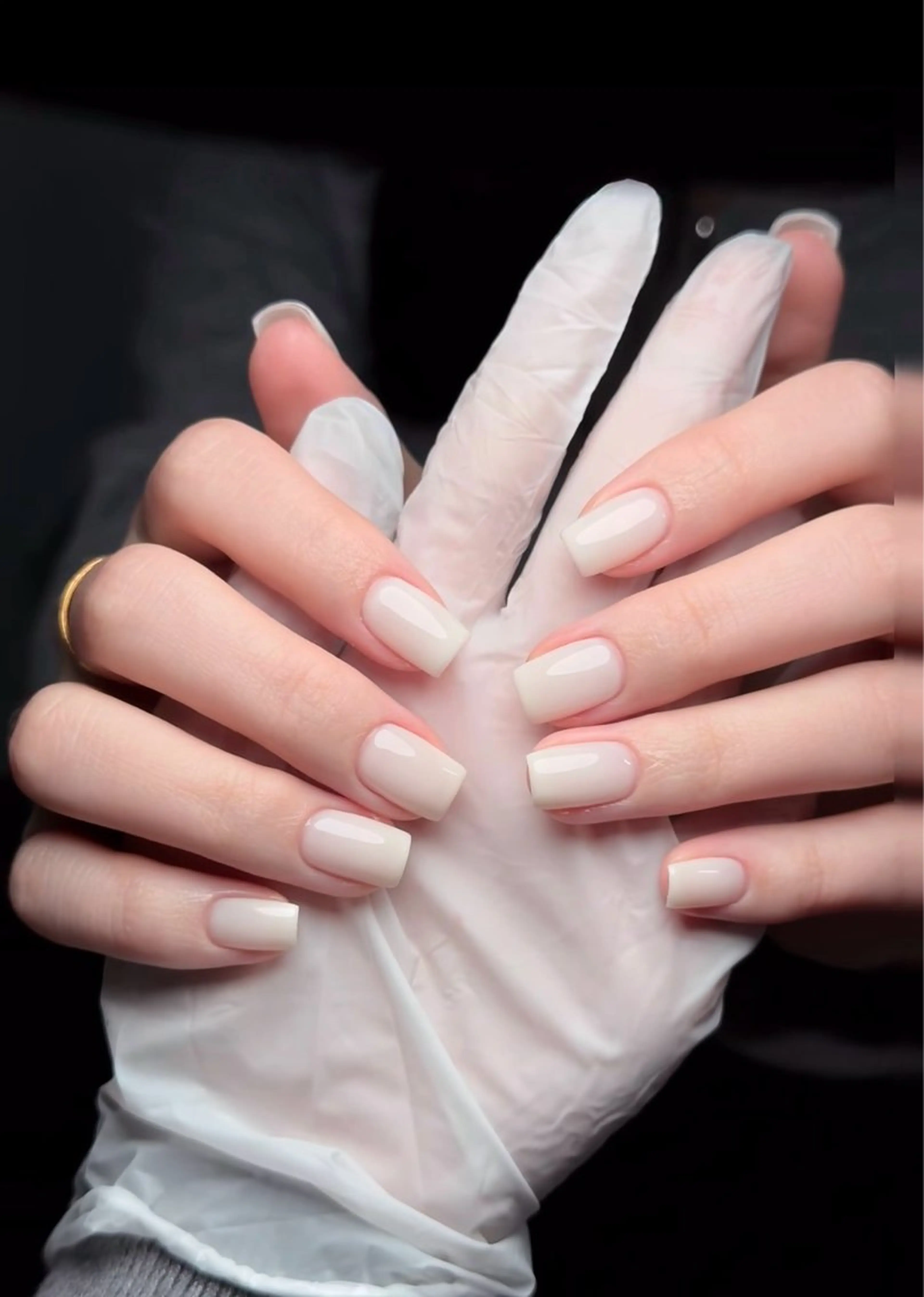 ネイル アートネイル オーロラネイル クリアネイル 長さ出し フレンチネイル ハンドネイル 佐藤 笹のネイルデザイン