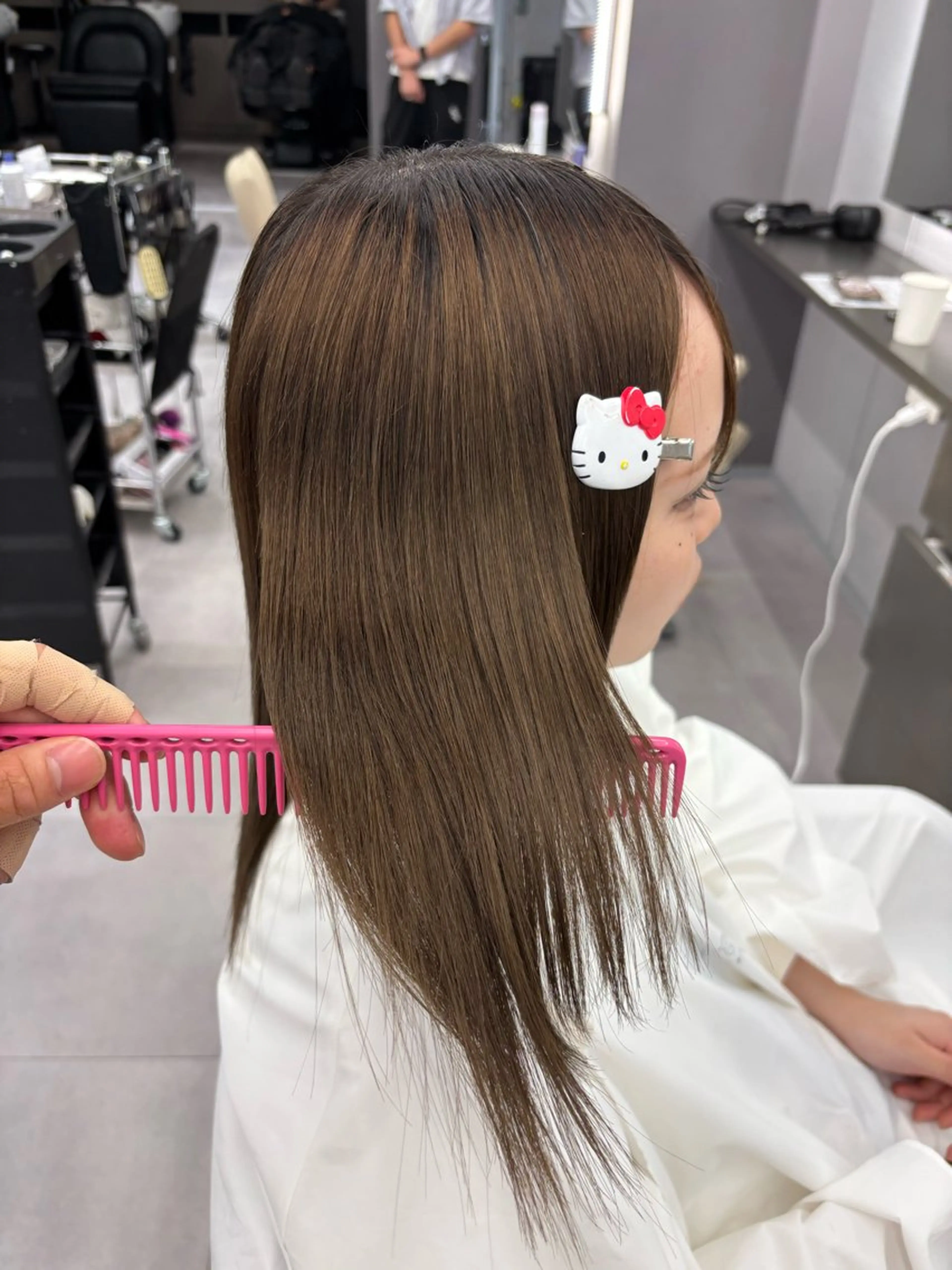 ミディアム 髪質改善 縮毛矯正 縮毛矯正 名古屋／デザイン／ ブリーチ/松井亮磨のヘアスタイル