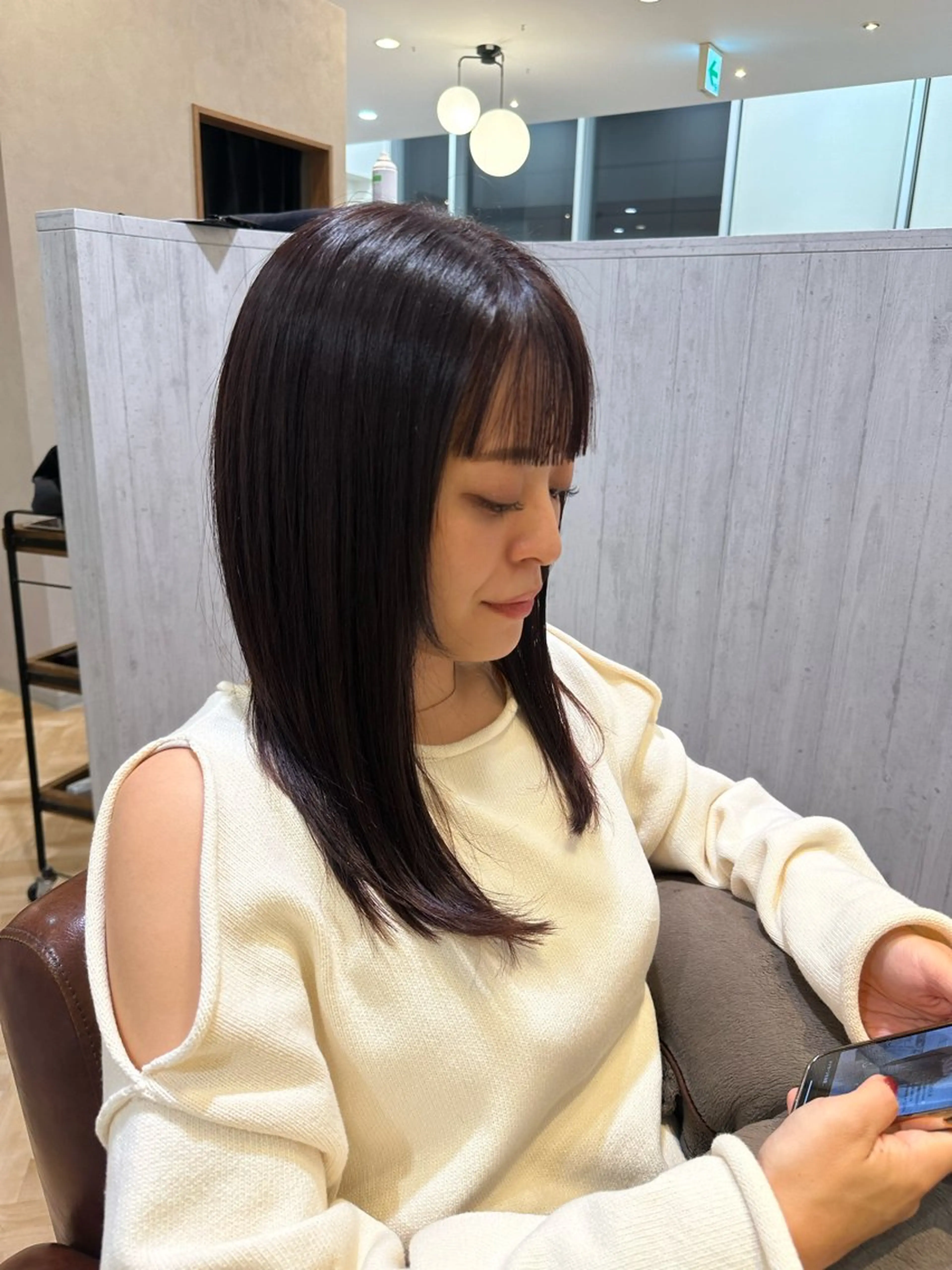 セミロング 顔まわりレイヤー レイヤーカット hair salon  CAMON.所属・仙台/camon/ airiのヘアスタイル