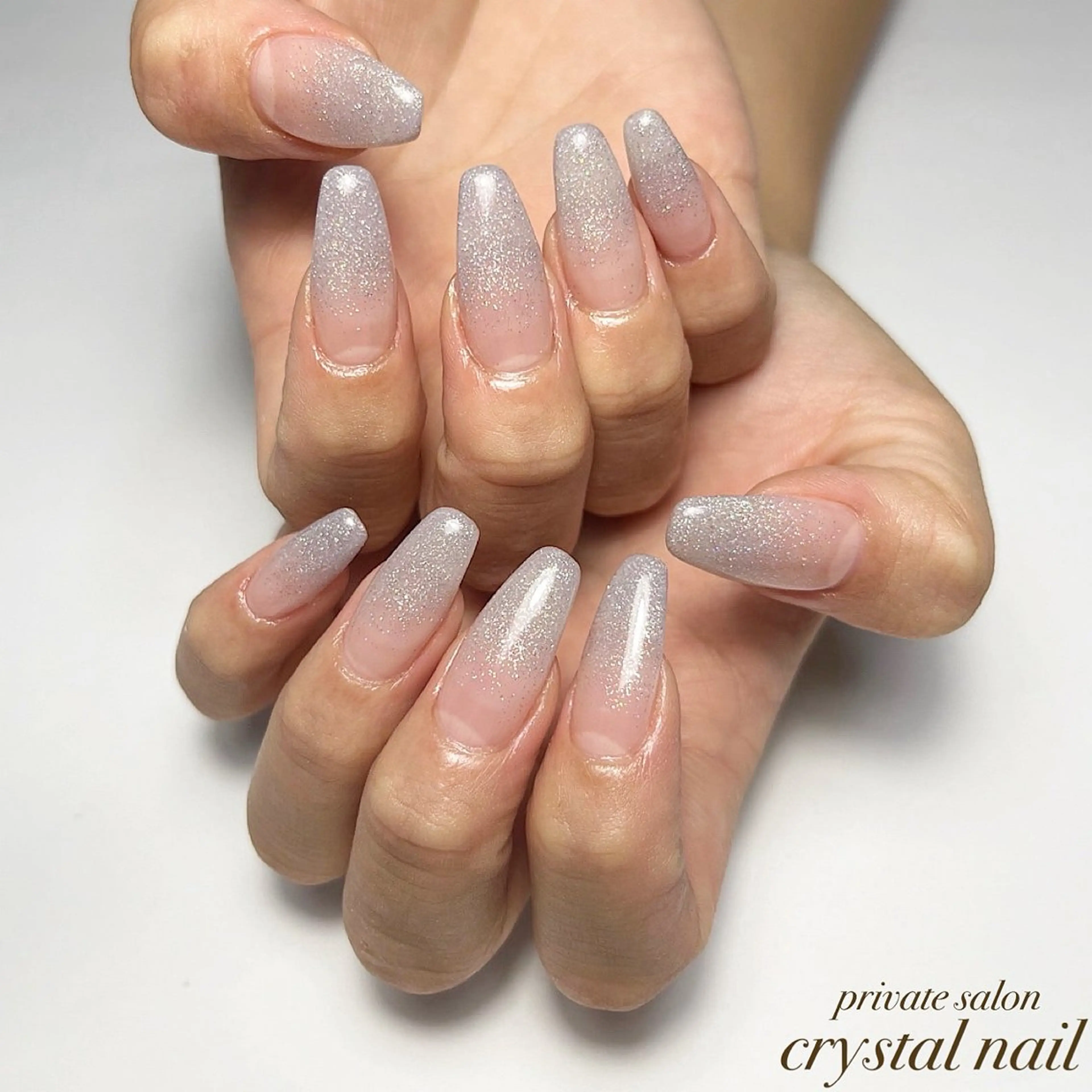 ネイル ラメ(グリッター) ラメグラデーション Crystal Nailのネイルデザイン