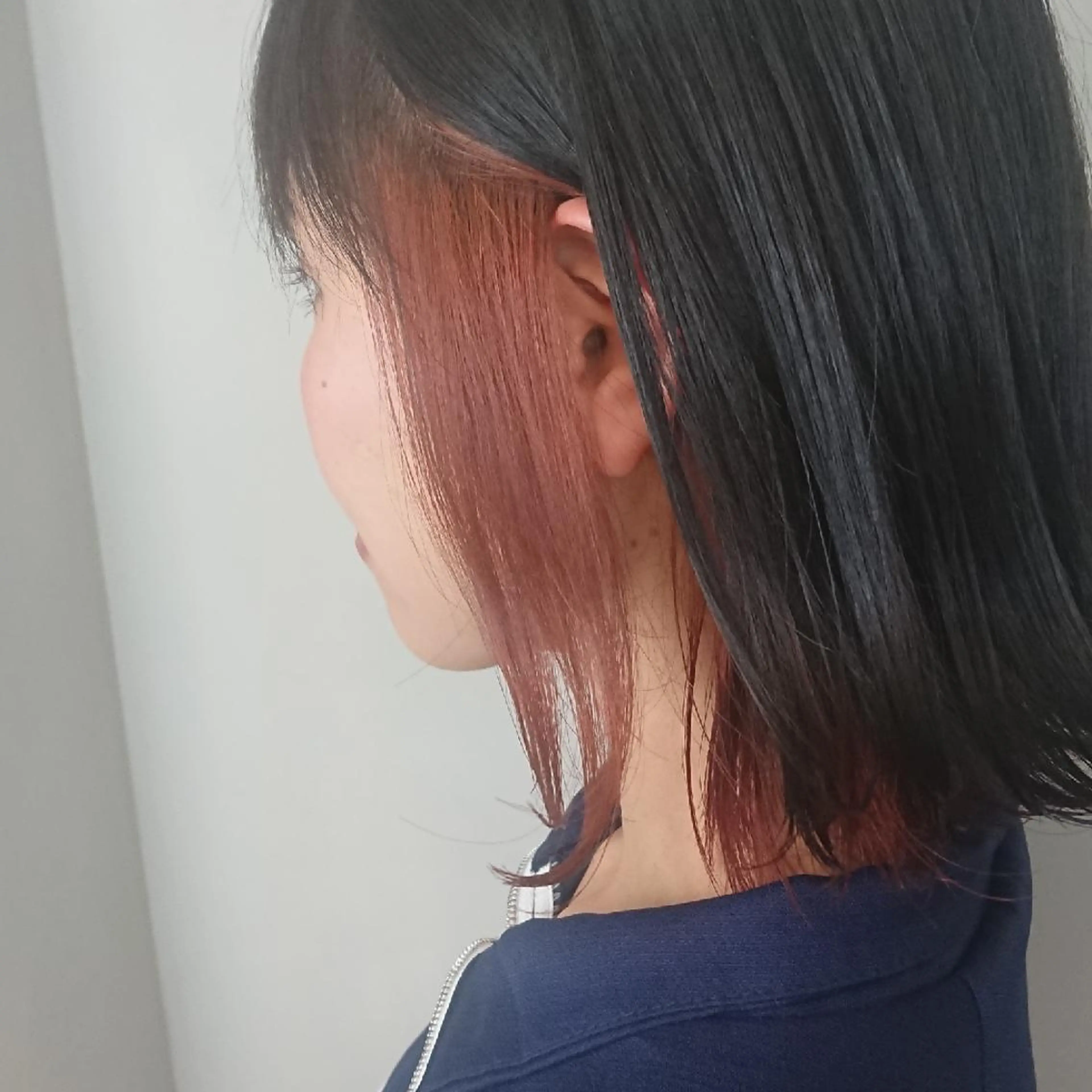 ミディアム カラー ピンクカラー 田邉 俊和のヘアスタイル