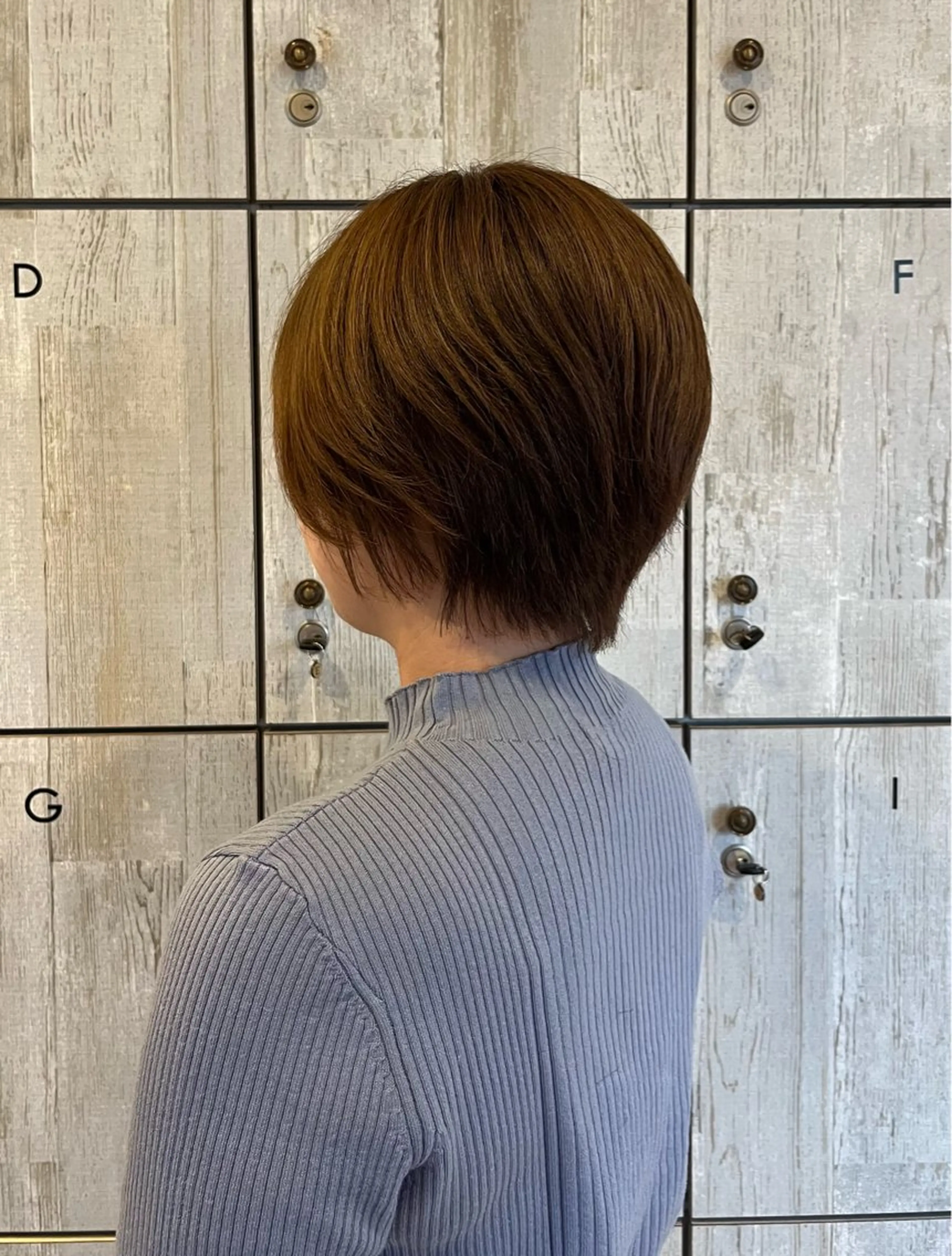 ショート カラー 透明感カラー オリーブカラー ショートヘア 顔まわり/オフィス カラー/青栁優🔆のヘアスタイル