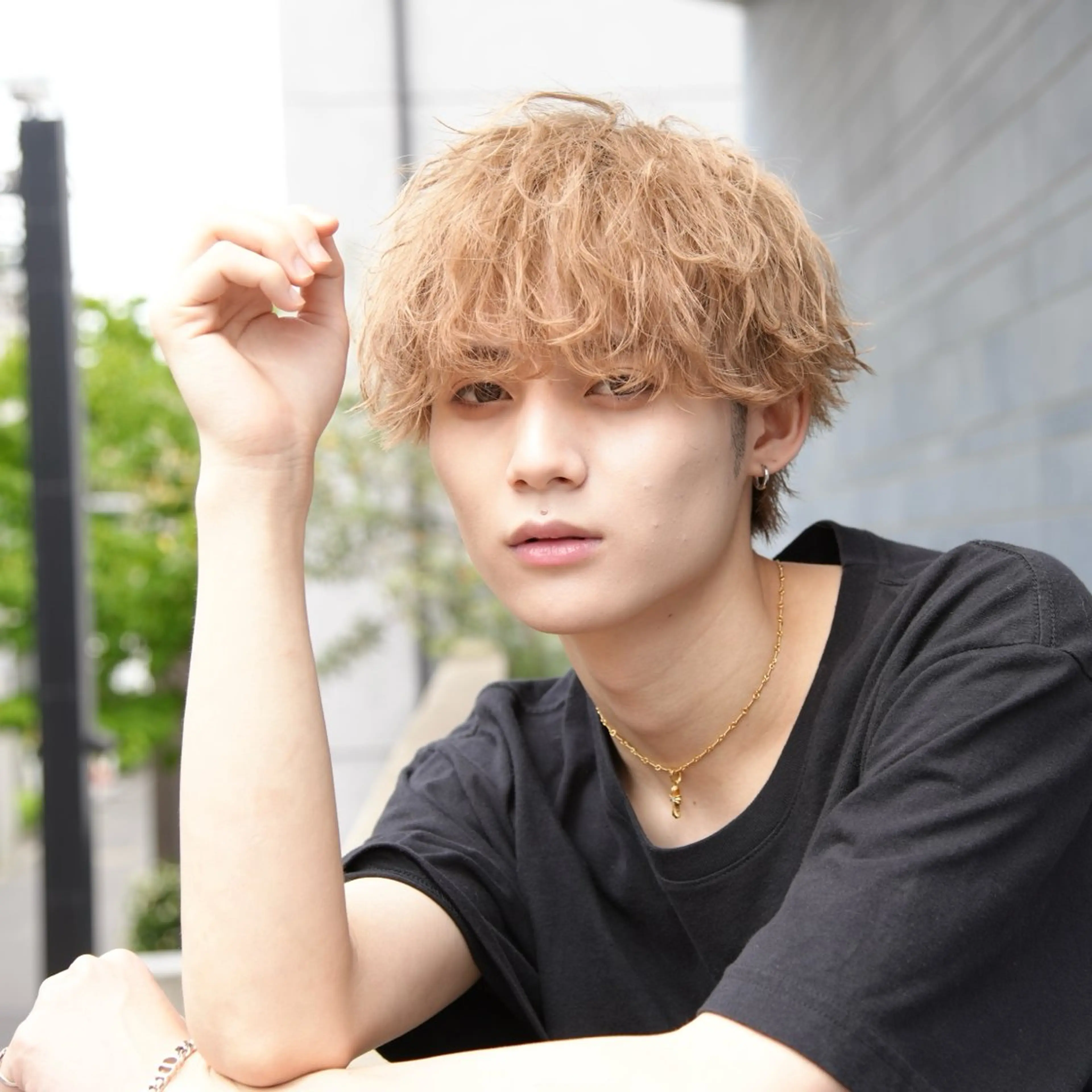 ミディアム カラー パーマ メンズ カット ヘアカラー トリートメント シースルーマッシュ/ メンズ/KYOHEIのヘアスタイル