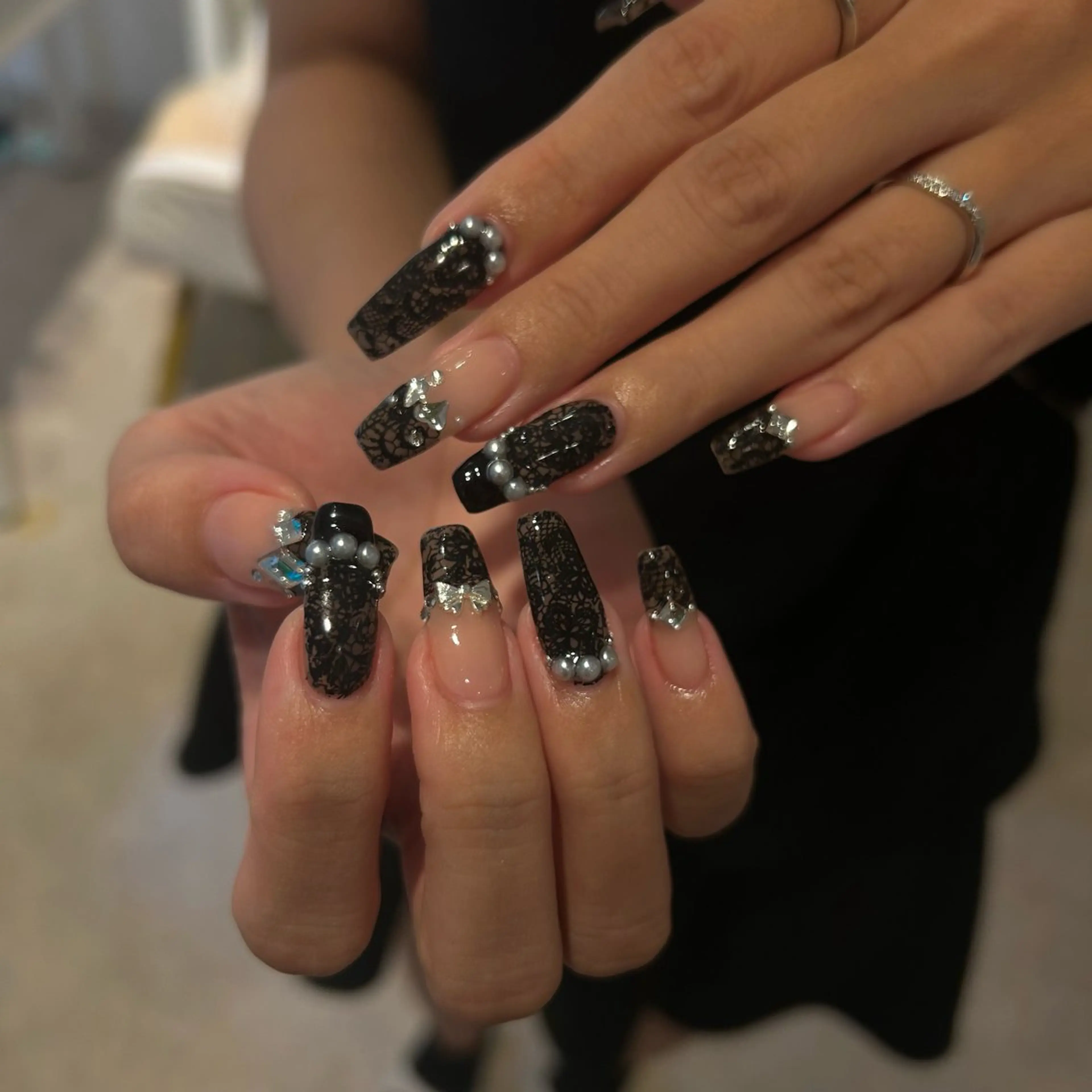 ネイル レース ハンドネイル Mu'ryu HARUKAのネイルデザイン