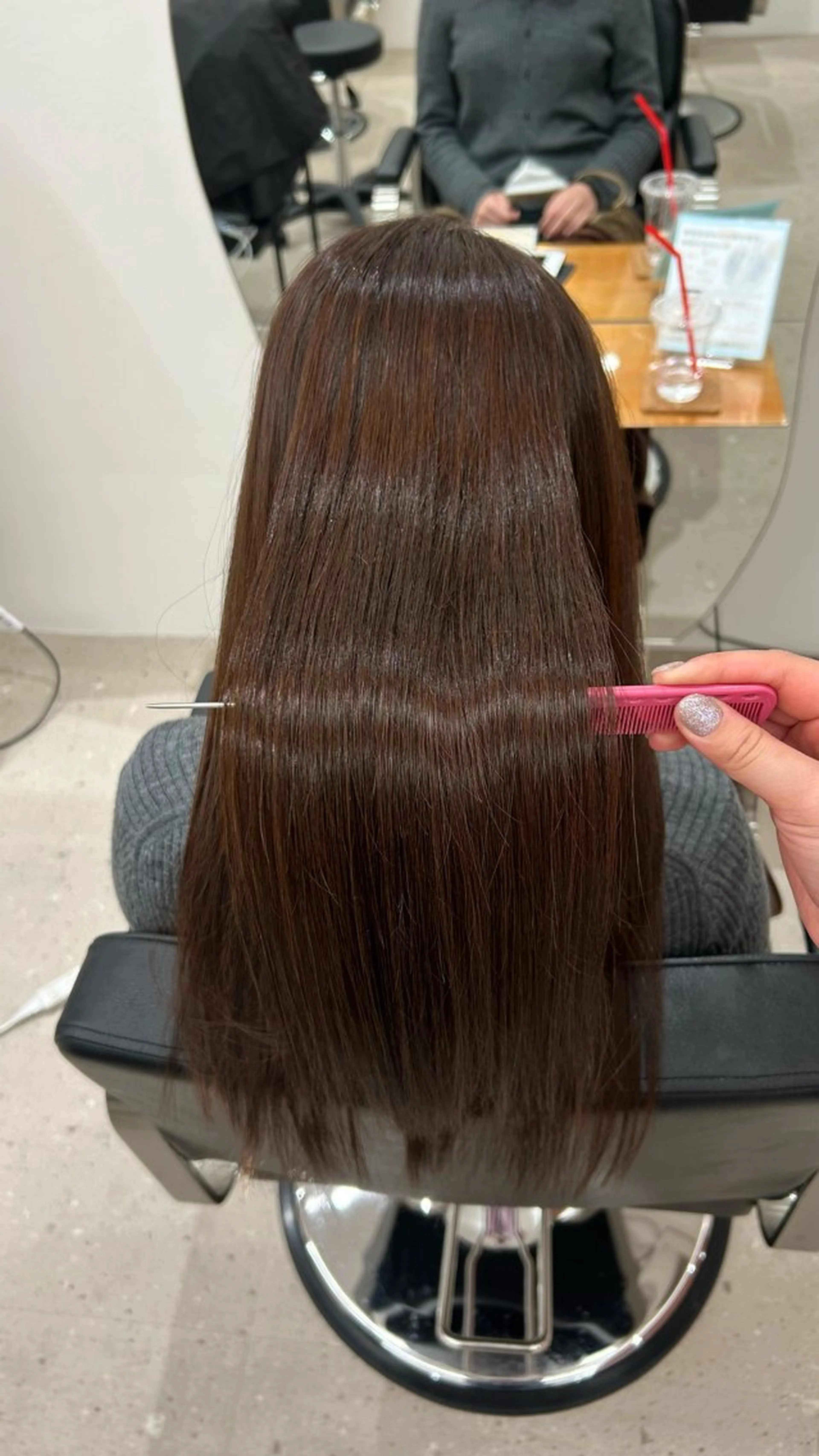 【ノンダメージサロンだから叶う🌟】ホリスティックストレート➕ホリスティックカラー➕サブリミックトリートメントの写真