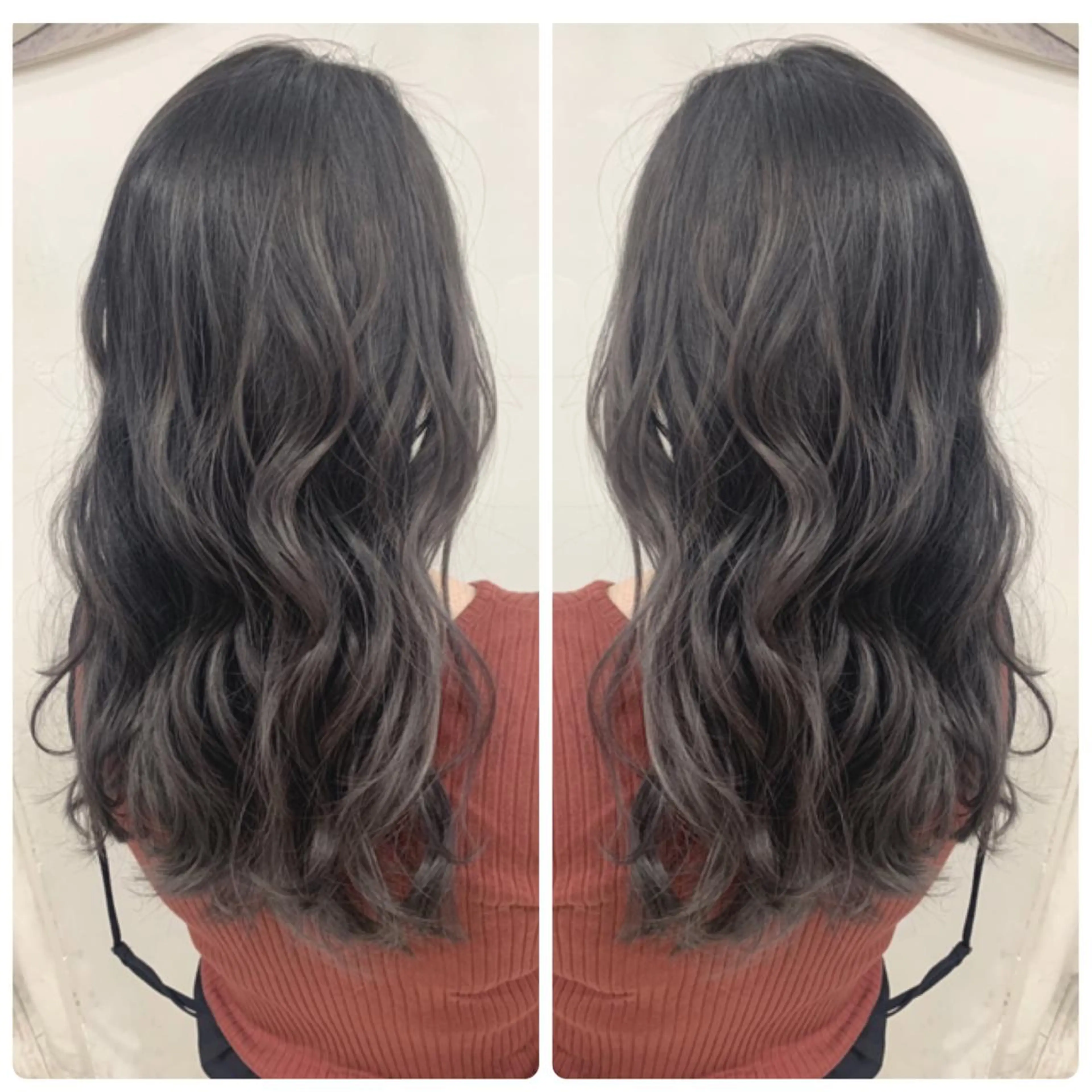 ロング カラー カット ヘアカラー 京都大人女性ショート 徒歩1分/秋山のヘアスタイル