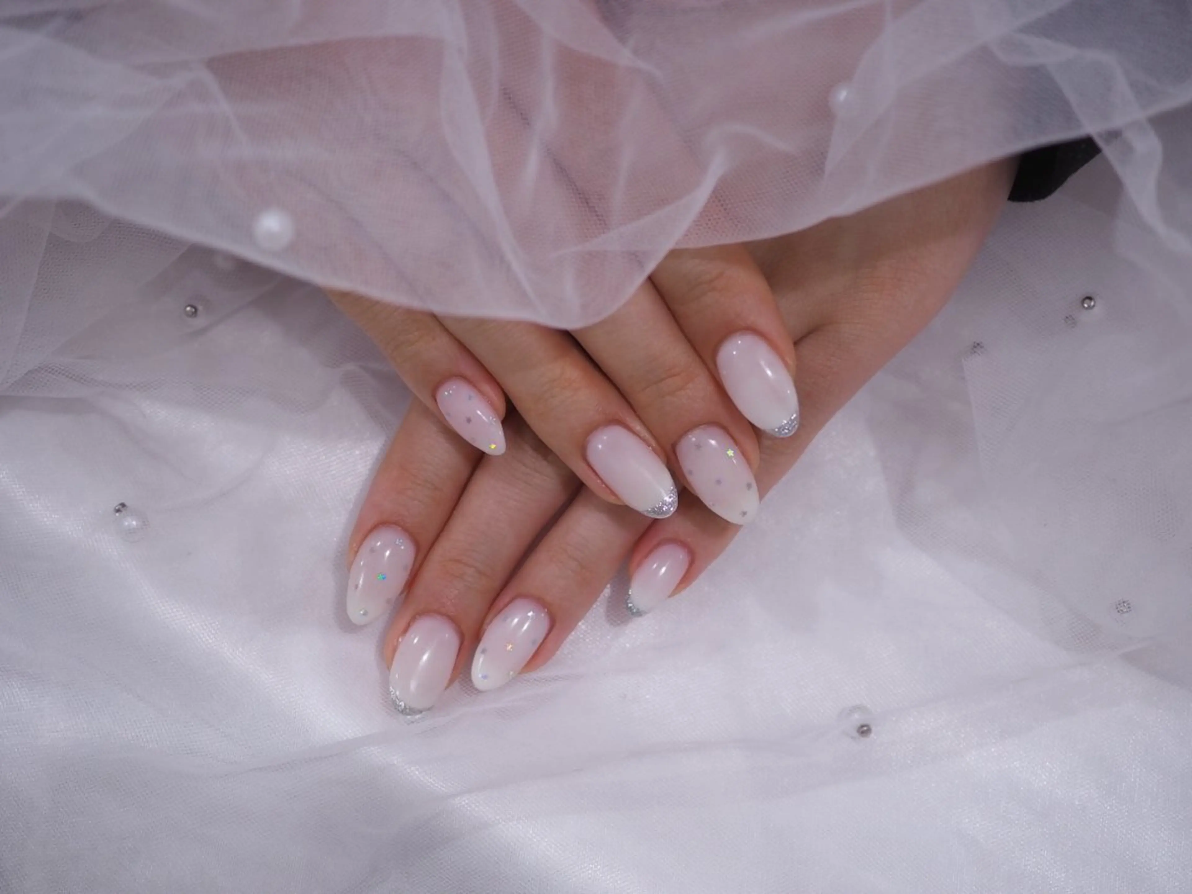 ネイル フレンチネイル ホワイト ハンドネイル 森川 千裕のネイルデザイン