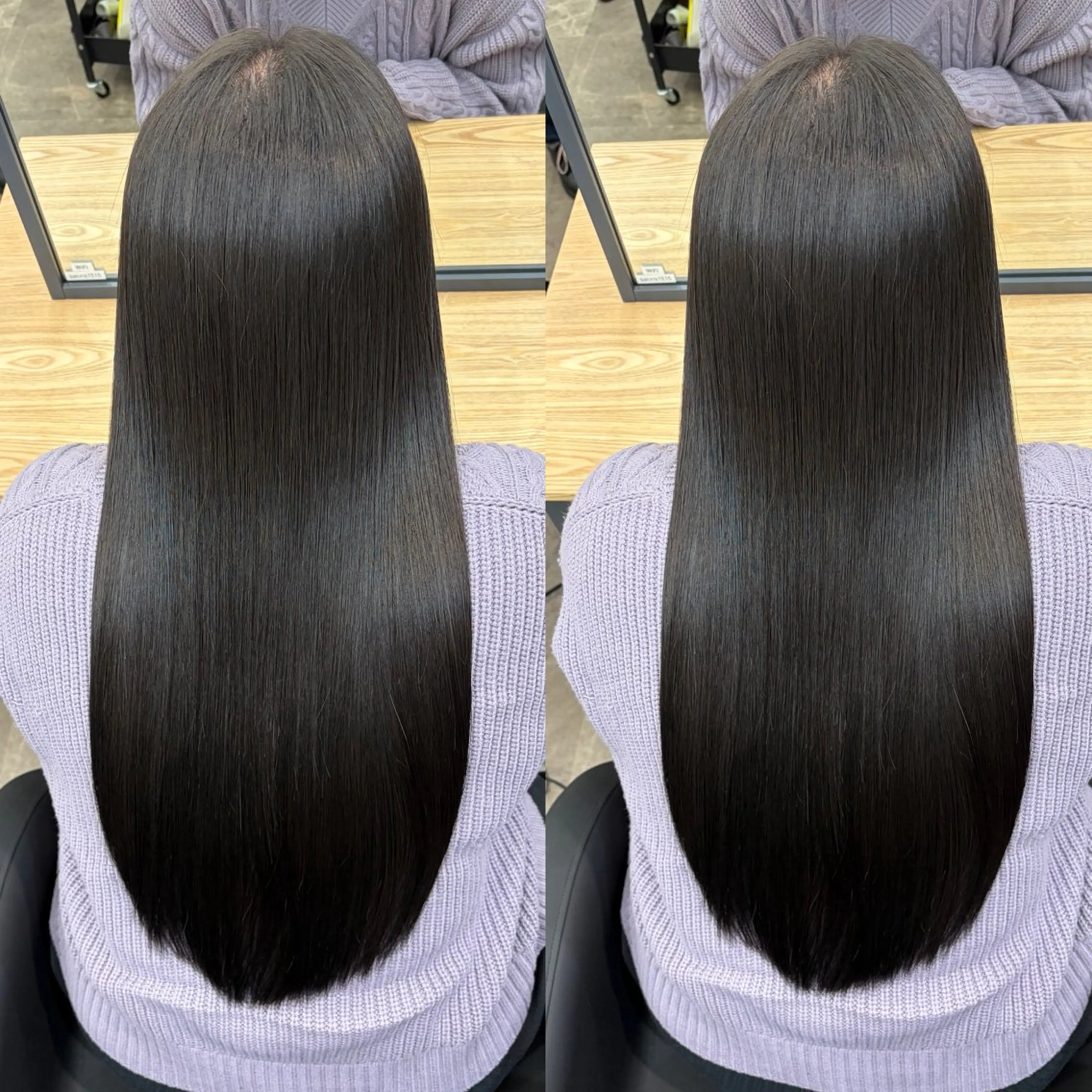 ロング カット 縮毛矯正 🫧艶髪レイヤー/韓 国ボブ💎石川遥💎のヘアスタイル