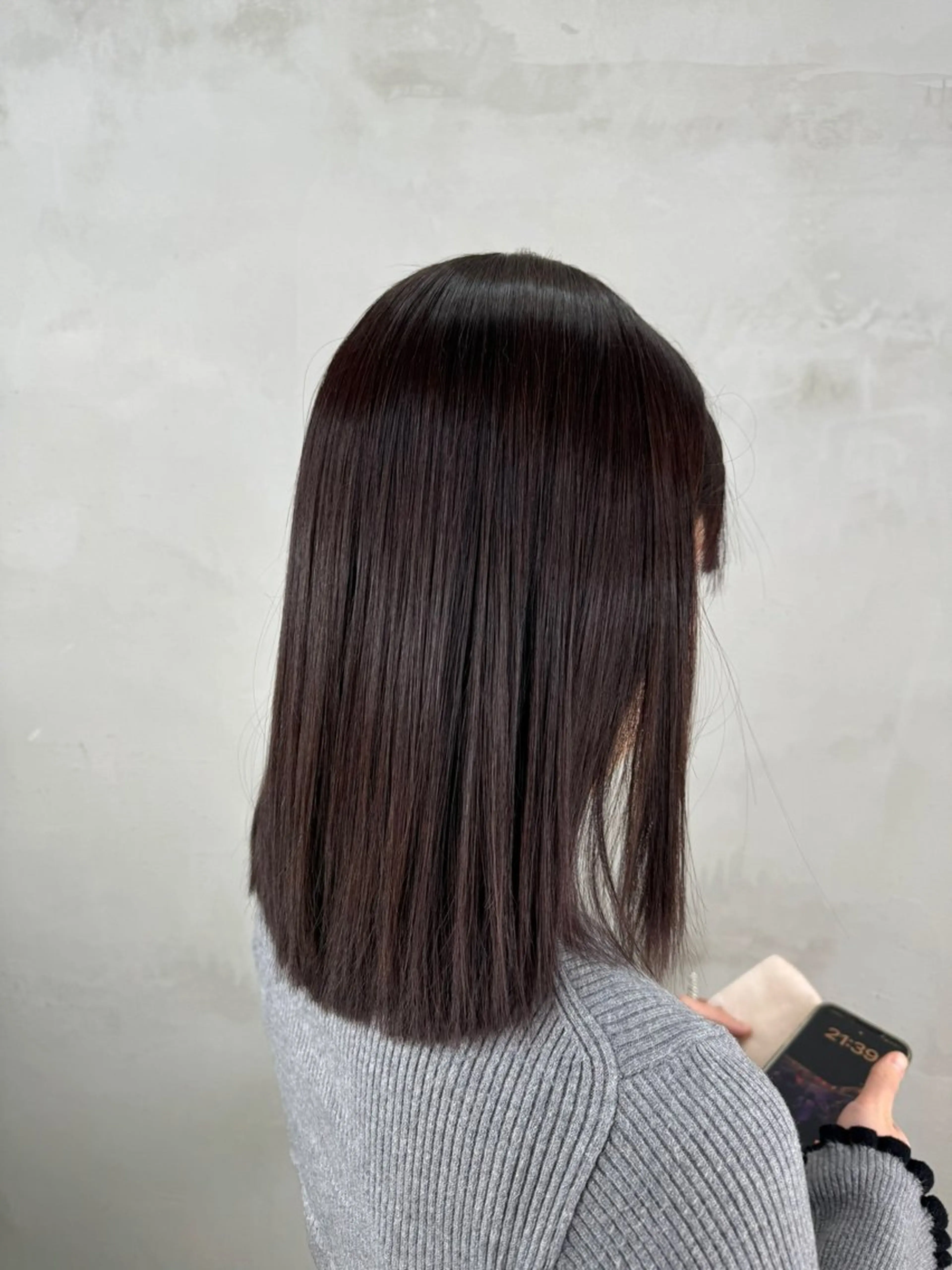 ミディアム カラー ブラウンカラー ラベンダーカラー ラベンダーブラウン 【似合わせカラー】 西口嶺河のヘアスタイル