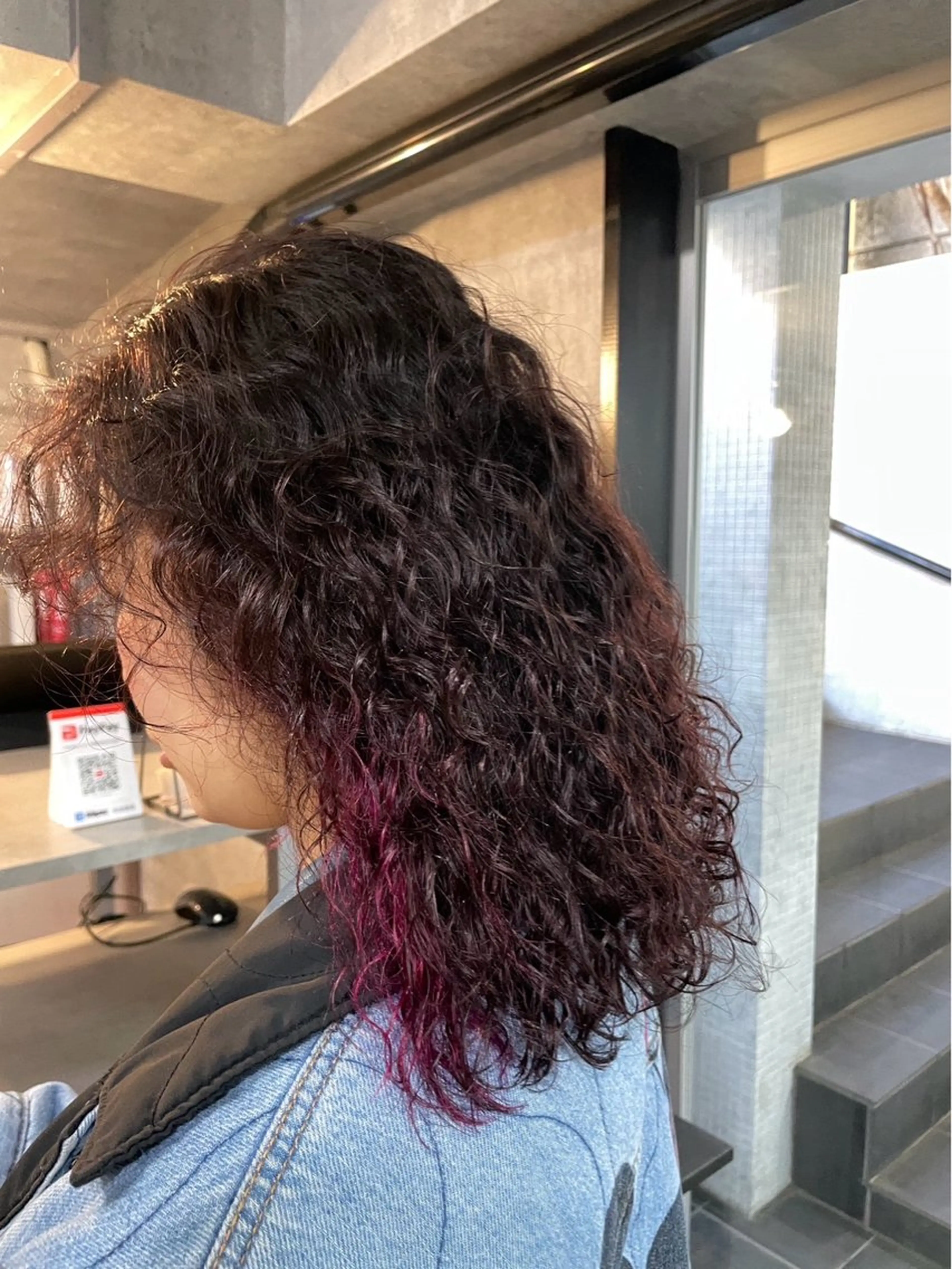 ミディアム カラー パーマ カット パーマ NOOS omotesando所属・あなたのお悩み改善" You"💚❤️💛のヘアスタイル