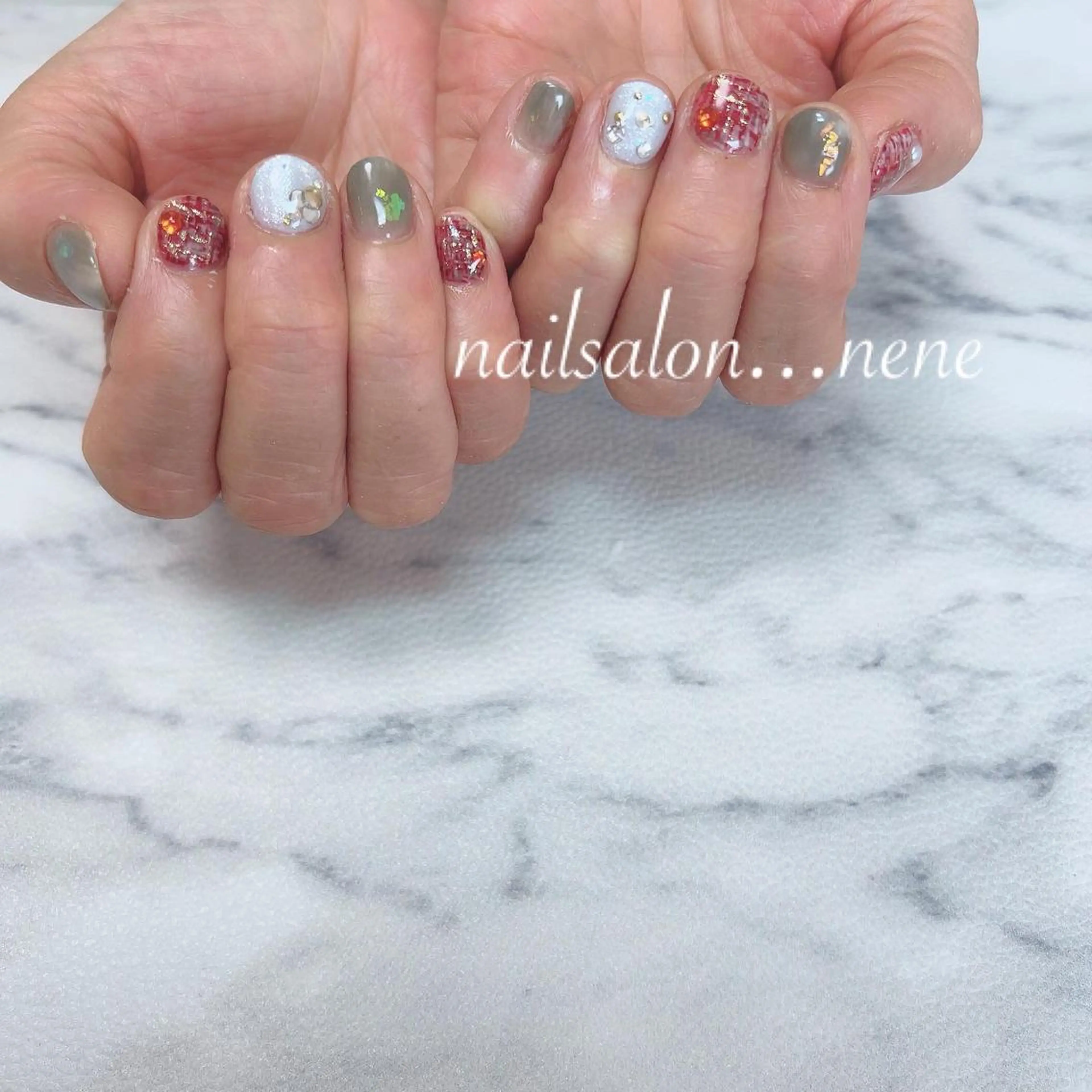 ネイル ツイードネイル nailsalon ...neneのネイルデザイン