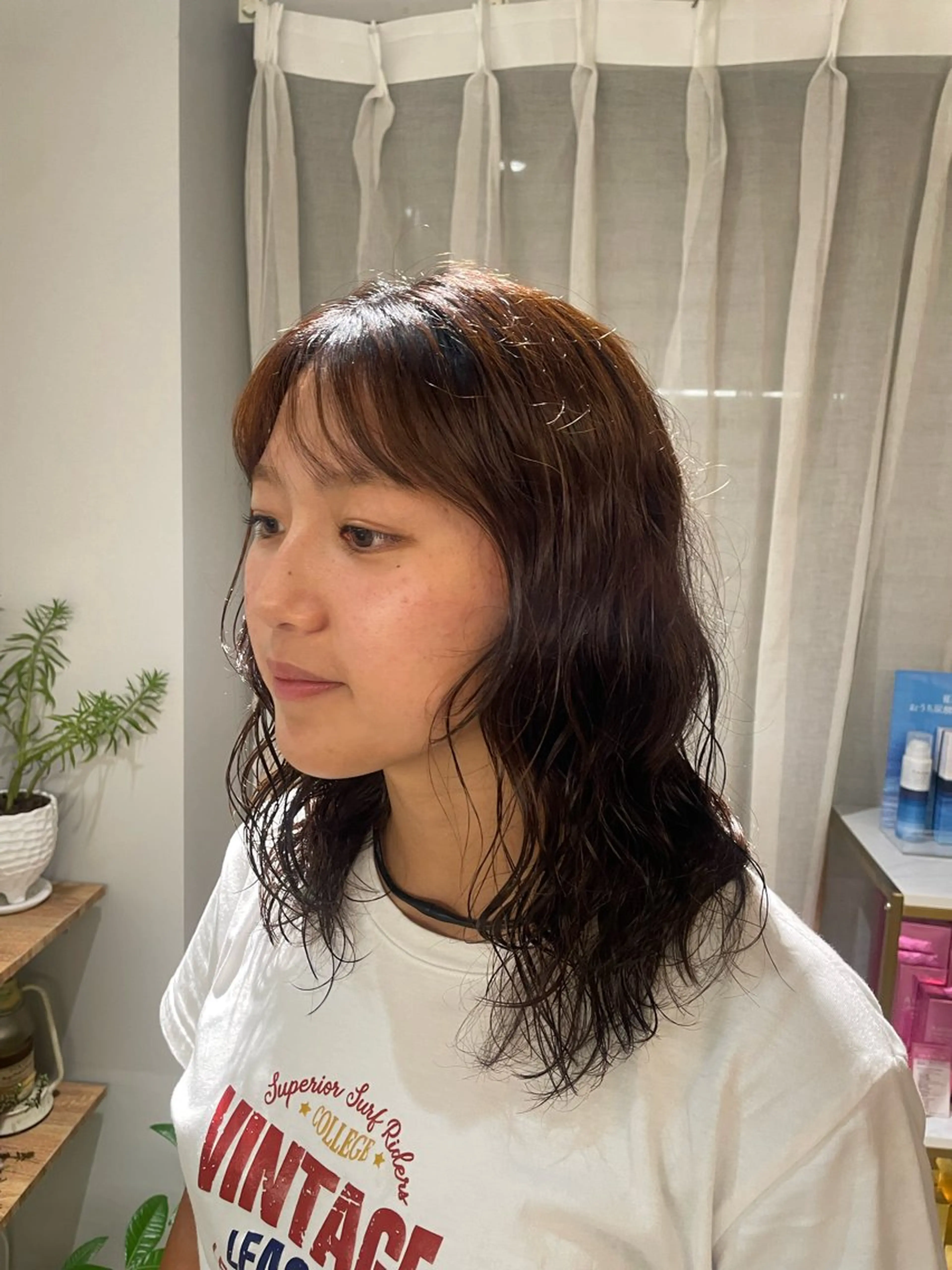 ミディアム パーマ cipre 瑞稀のヘアスタイル