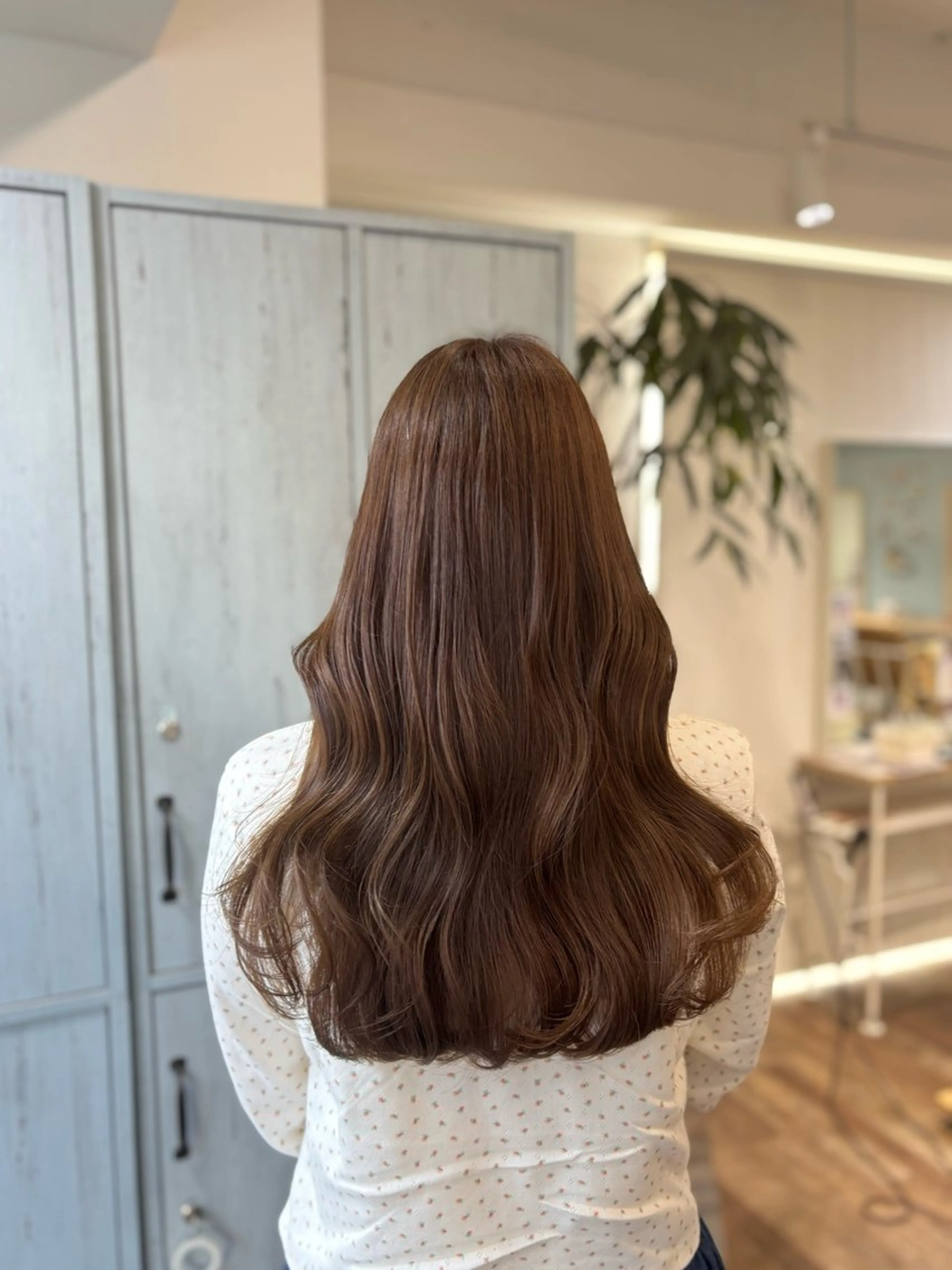 ロング カット ヘアカラー 顔周りカット/ 似合わせ/momo/のヘアスタイル