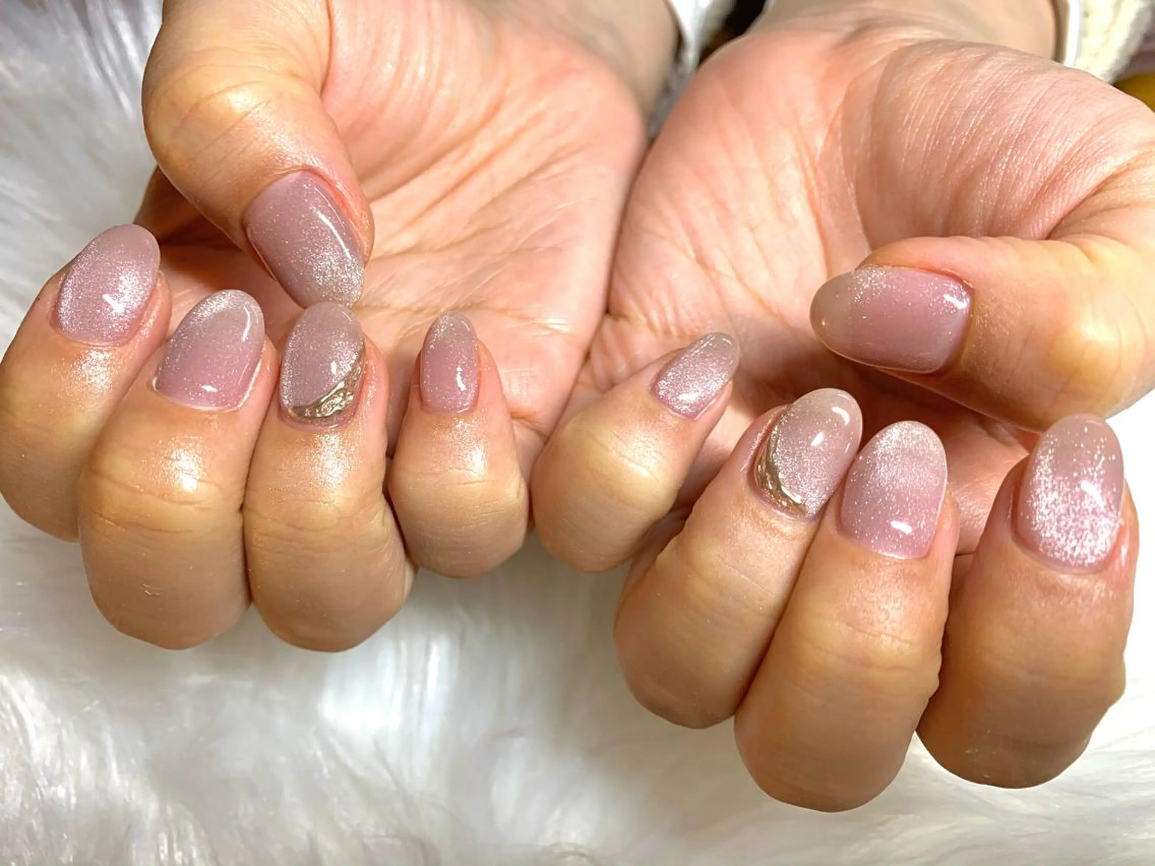 ネイル マグネットネイル ニュアンスネイル aime 中崎町のネイルデザイン