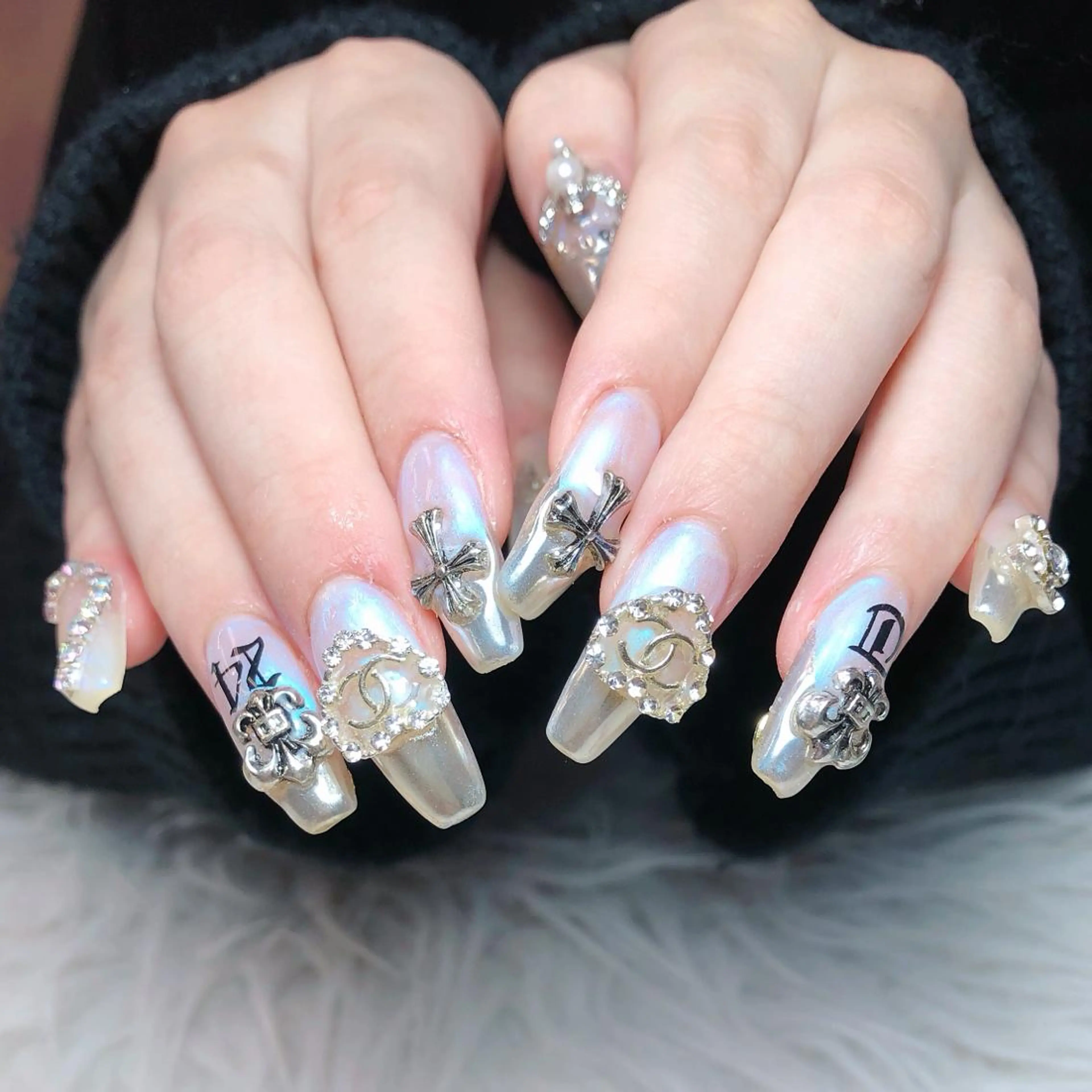 ネイル ストーンネイル ハンドネイル Melody Nail所属・Melody 3D/スカルプ専門店のネイルデザイン