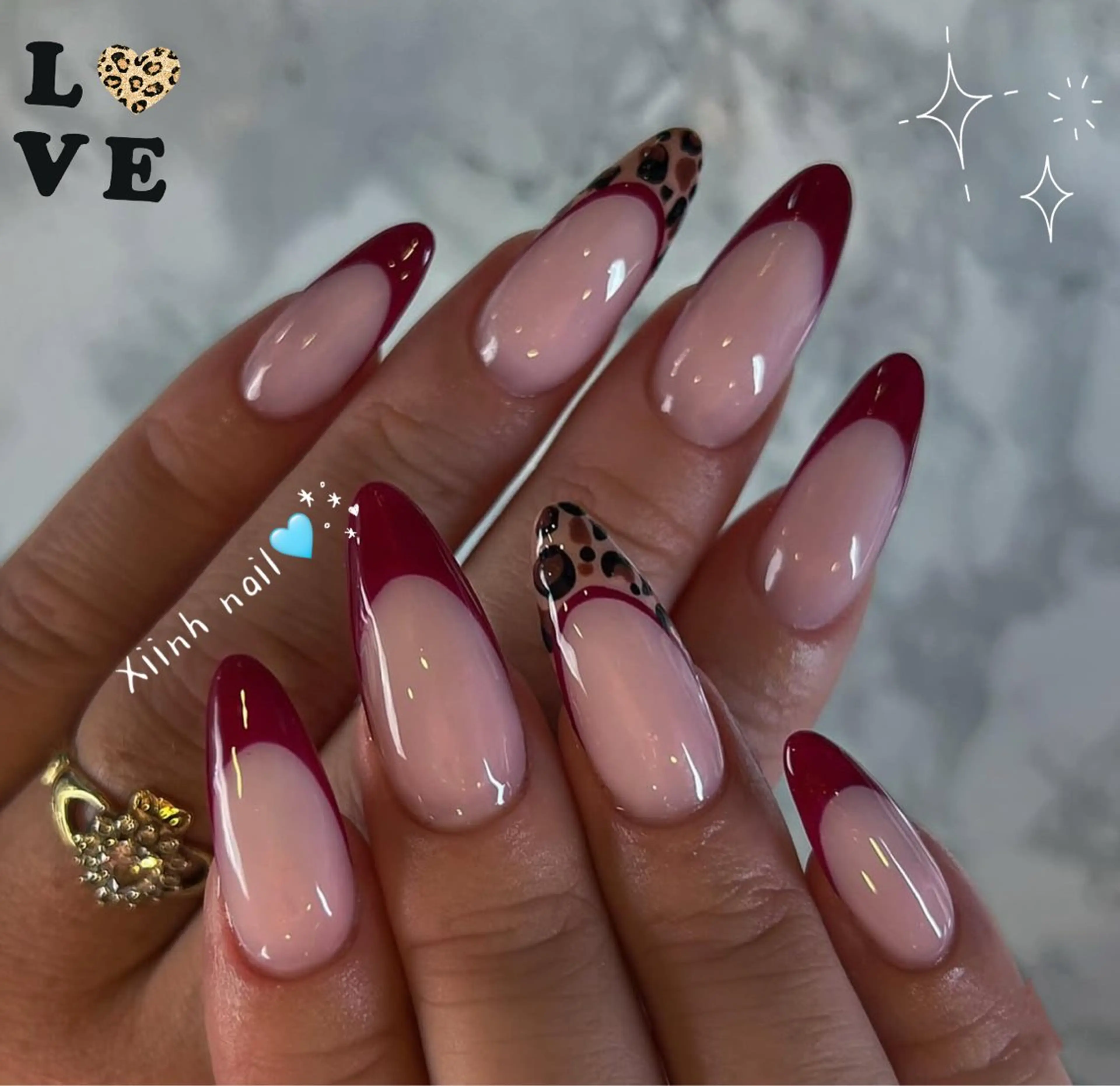 ネイル ブラウン チークネイル 桜ネイル 長さ出し フットネイル ハンドネイル XIINH NAIL SALONのネイルデザイン