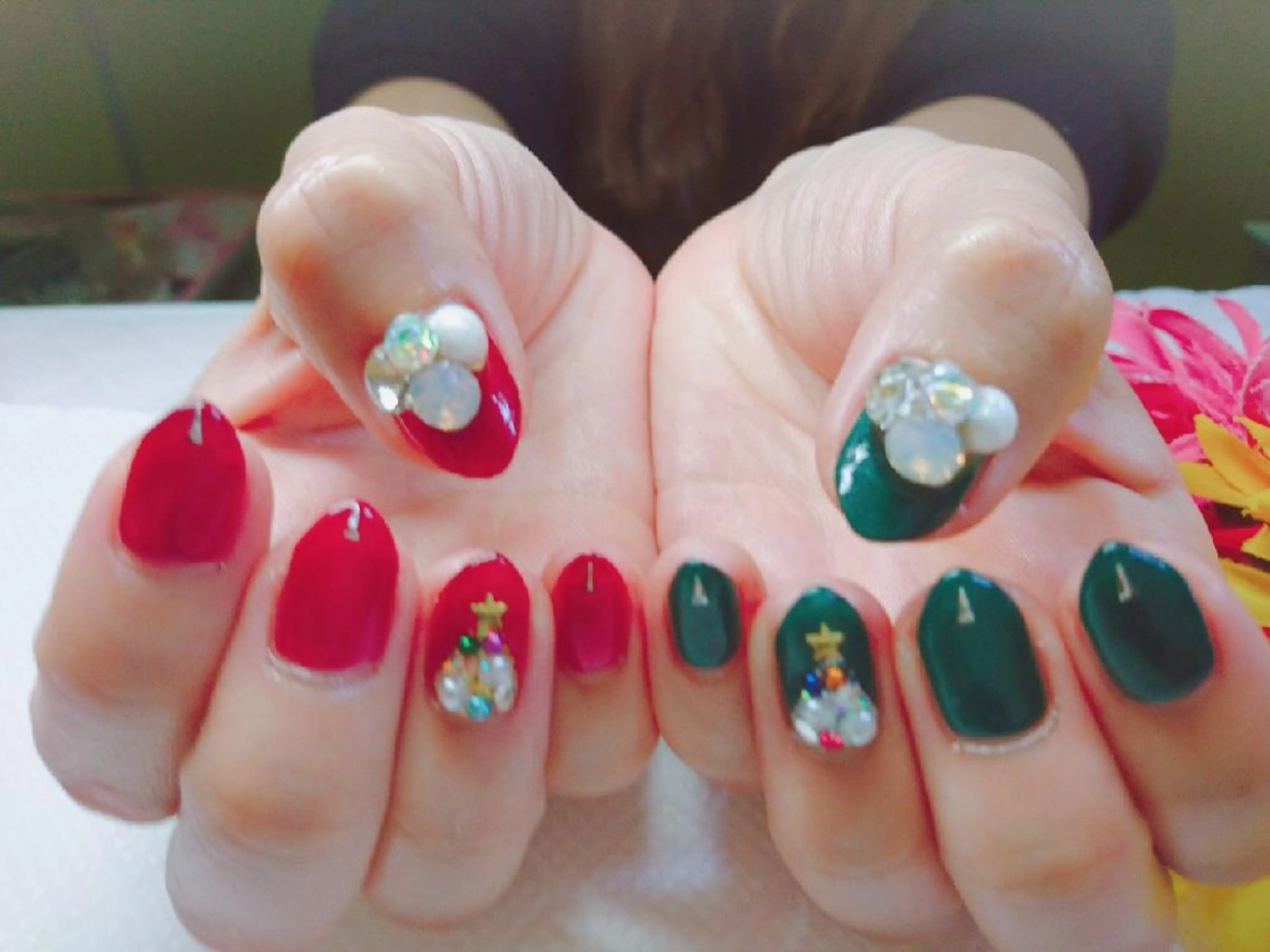 ネイル 冬ネイル クリスマス プライベートサロン RosyLily所属・プライベートサロン Rosy Lilyのネイルデザイン