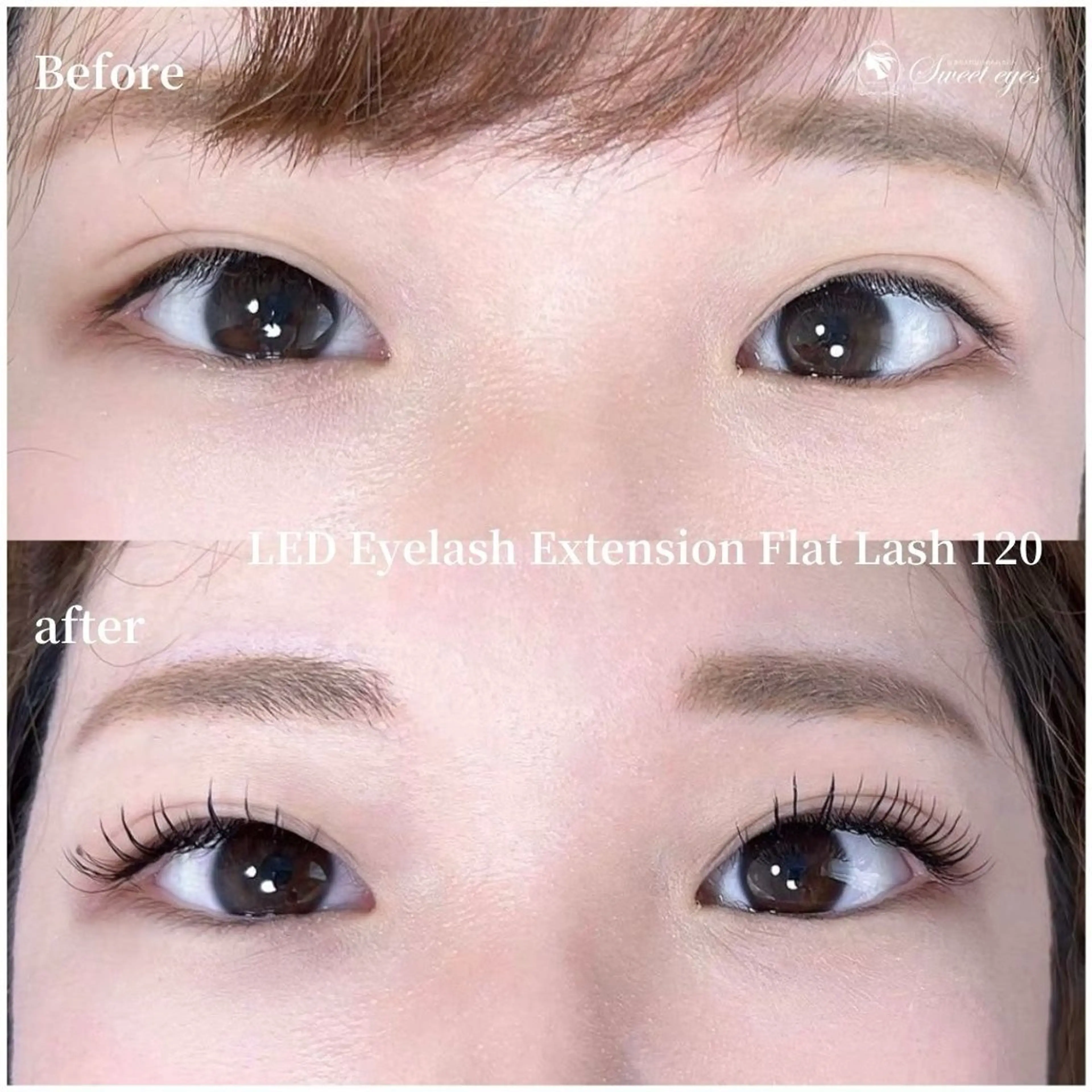 マツエク・マツパ フラットラッシュ ナチュラル マツエク Sweeteyes 金山店のマツエク・マツパデザイン