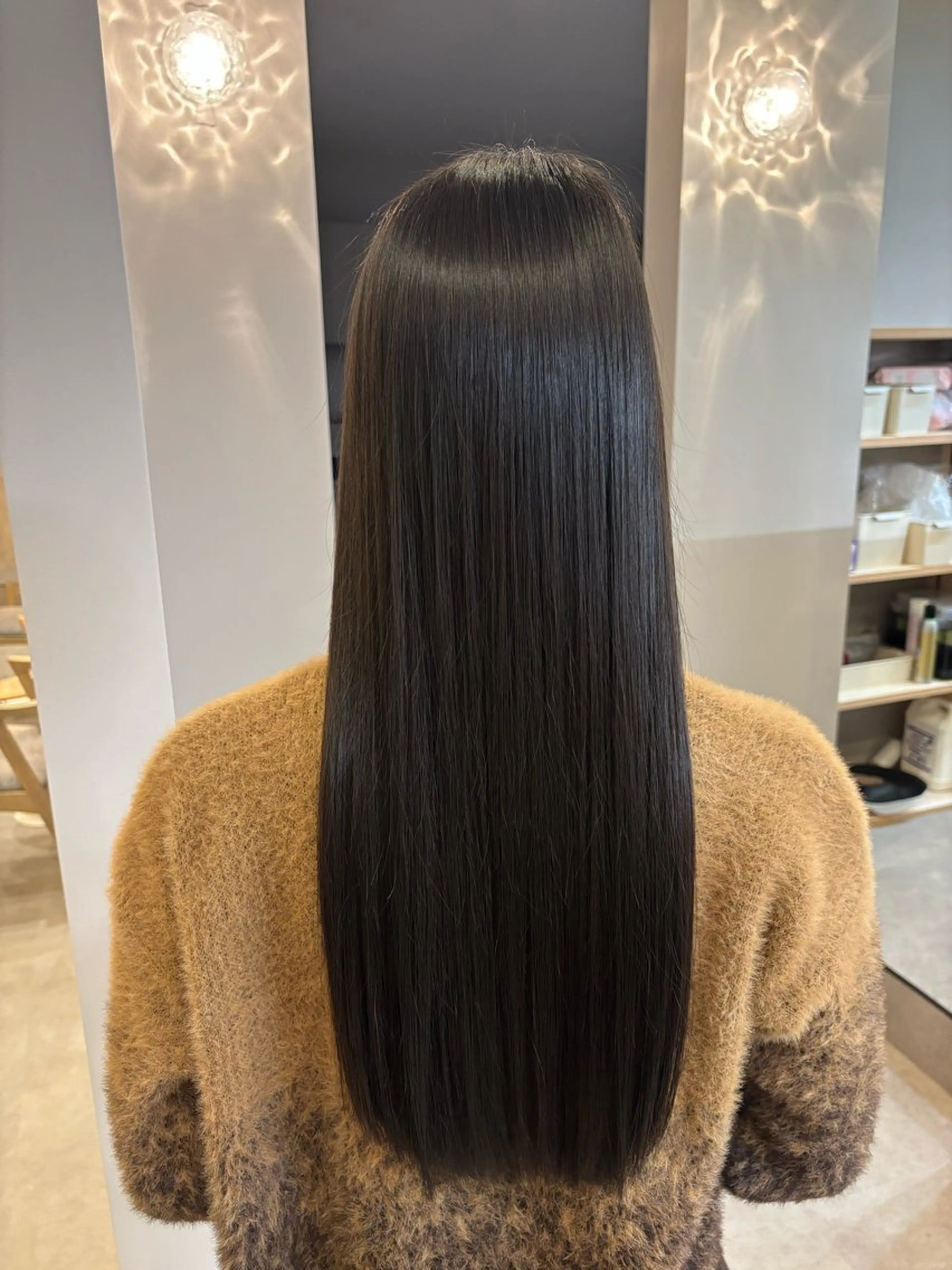 ロング カット 縮毛矯正 ボブ/顔周りレイヤー 🎀momoka🎀のヘアスタイル