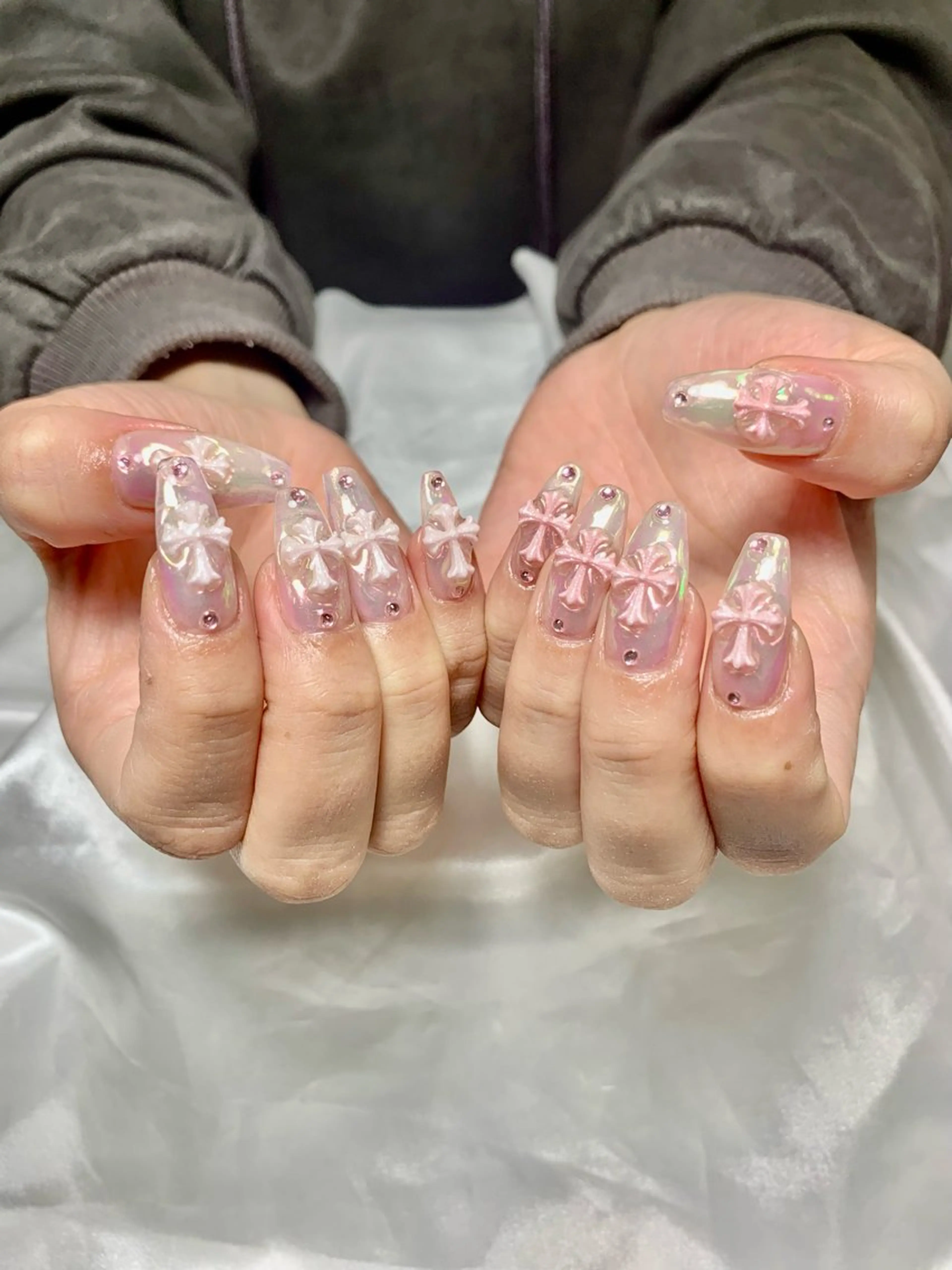 ネイル 長さ出し ミラーネイル ネイルチップ Lily nails studio所属・Lily nails studioのネイルデザイン