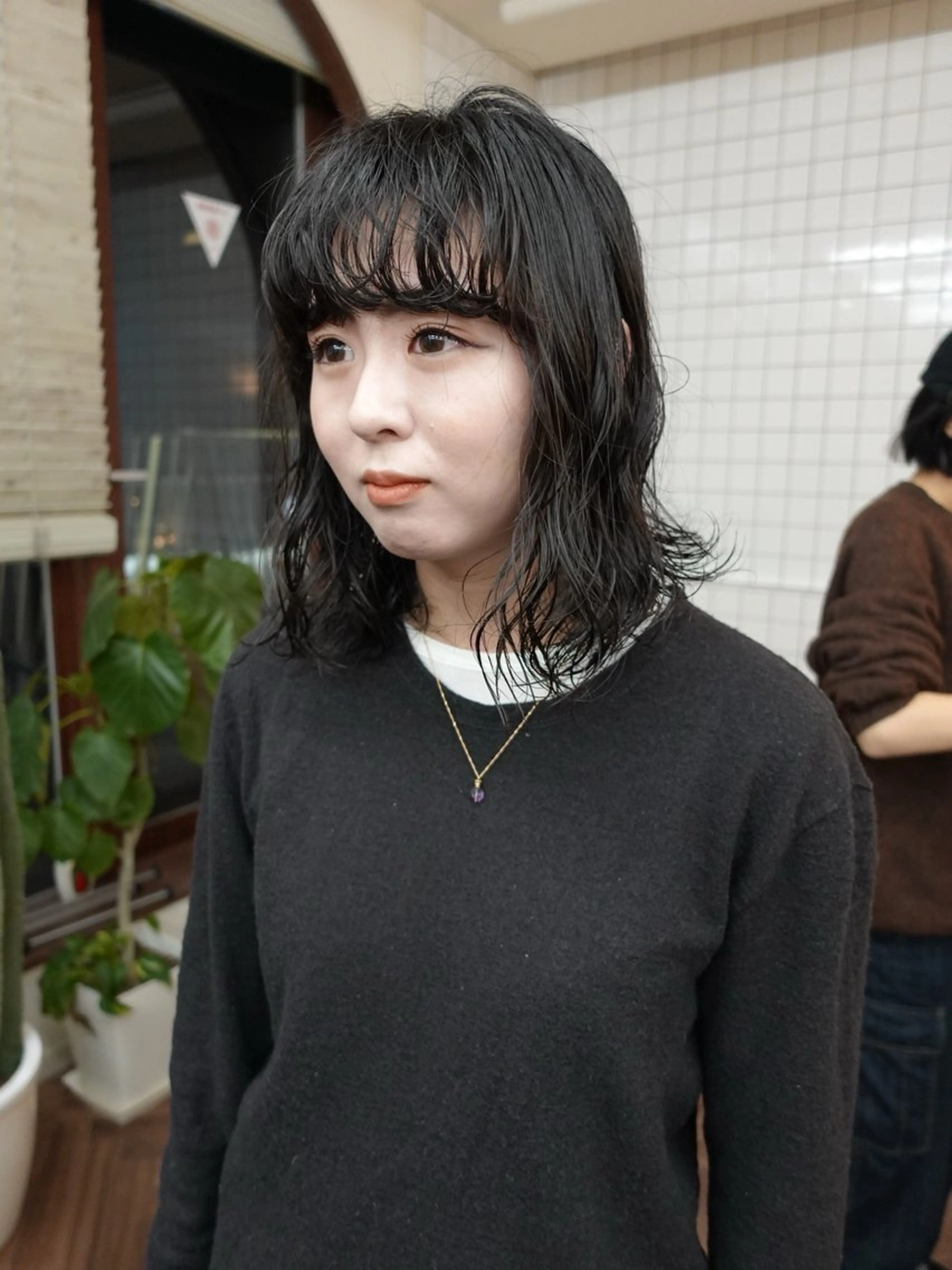 ミディアム パーマ ミディアムパーマ ボブ ニュアンスパーマ カット パーマ ボブパーマ/パーマ ウルフパーマのヘアスタイル