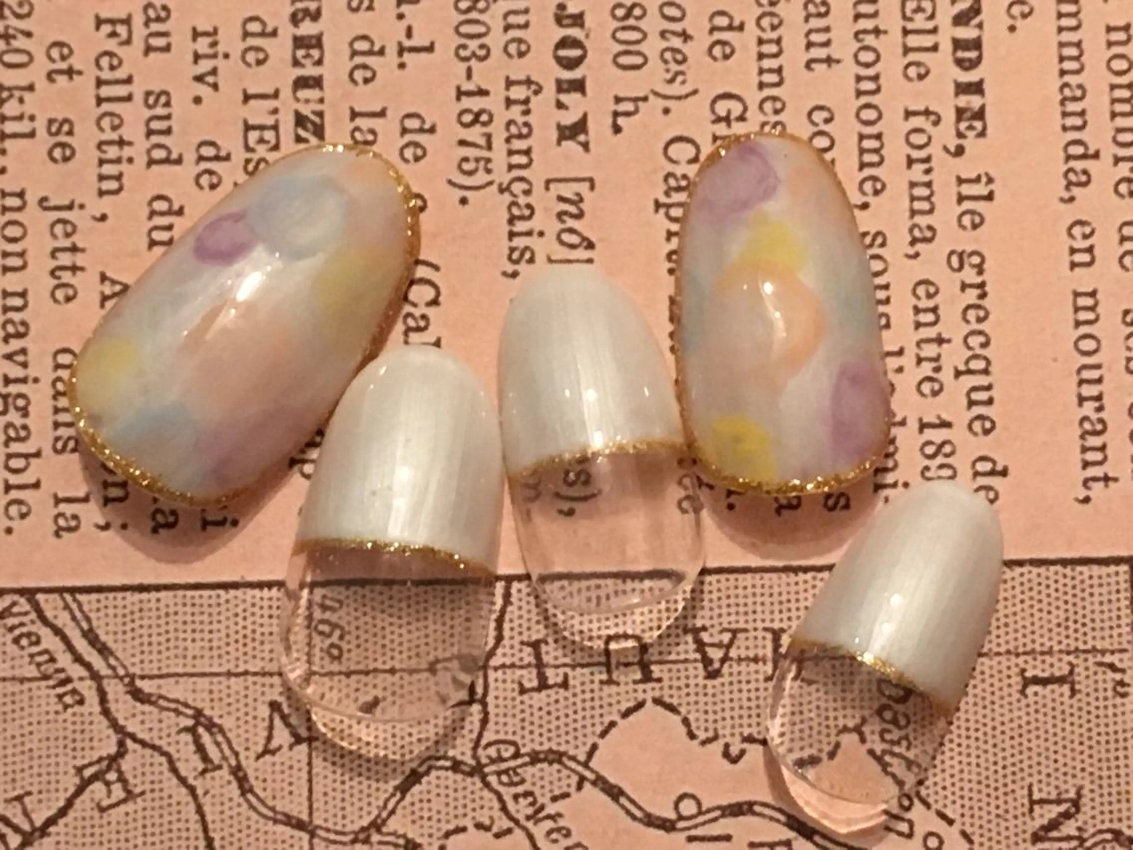 ネイル アートネイル ドット パステルネイル 古川 里美のネイルデザイン