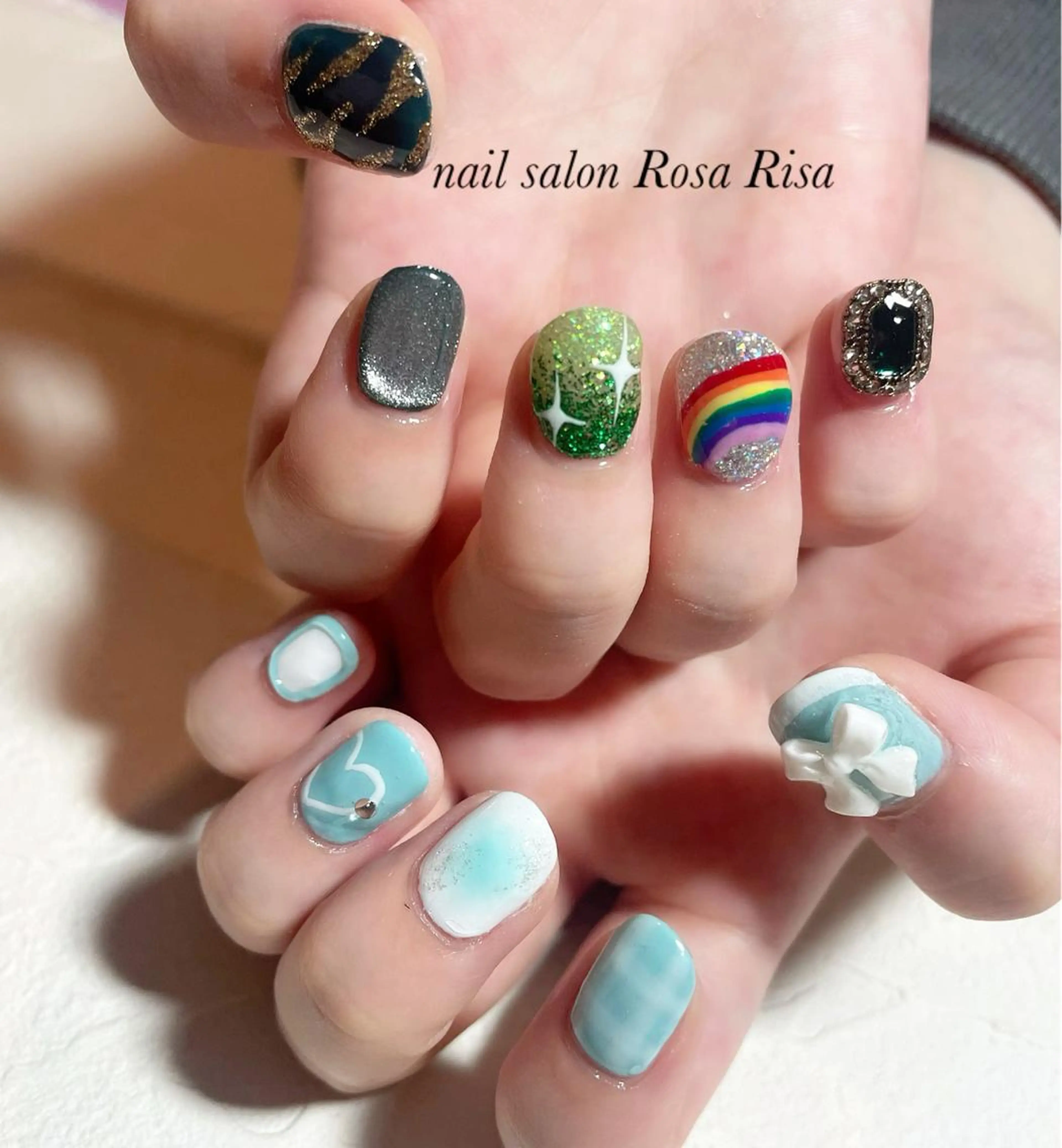 ショート ネイル ハンドネイル ネイルスタジオ シェイクユアハンズのネイルデザイン