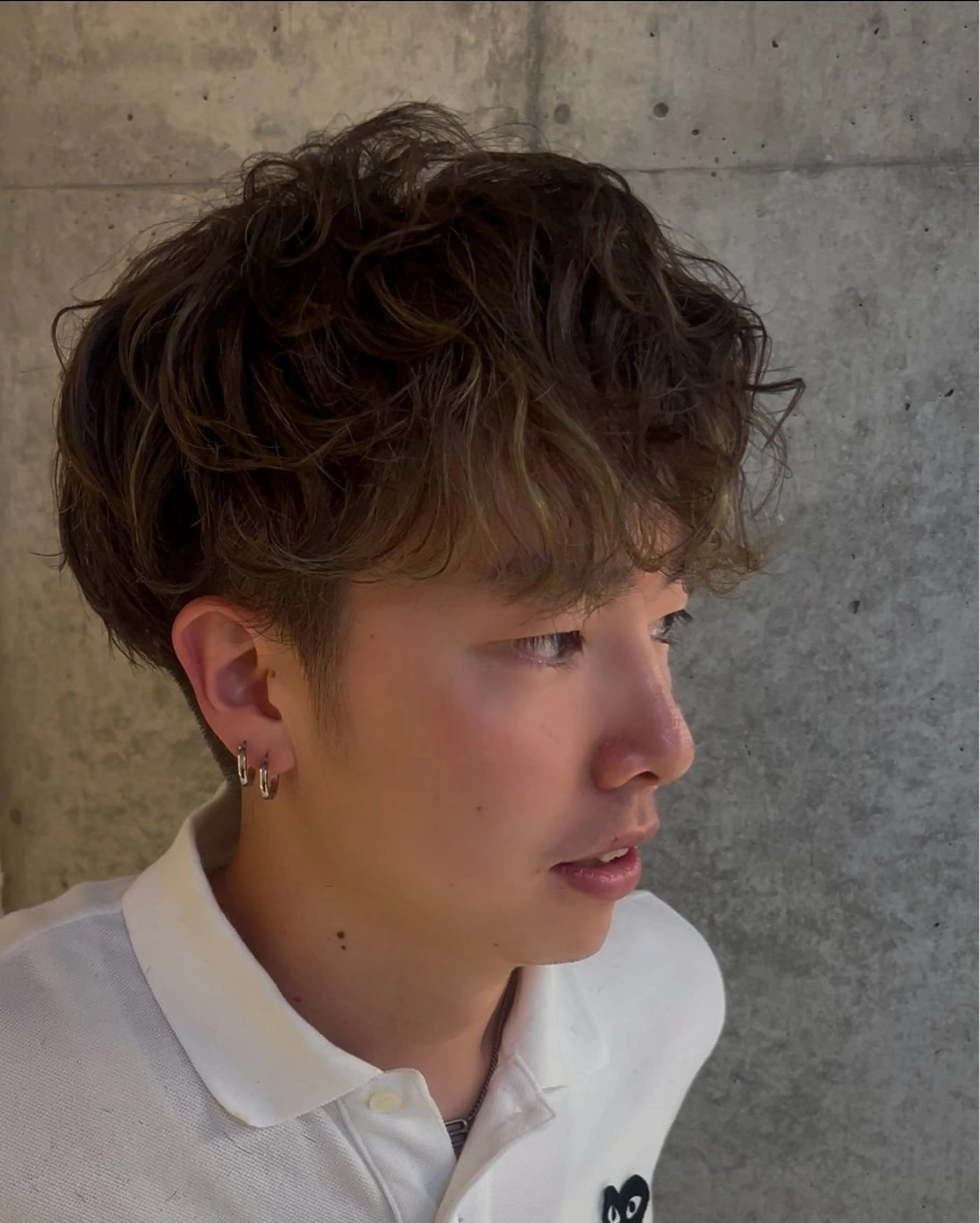 🌀冬イチオシシャドウパーマ➕メンズカット🌀の写真