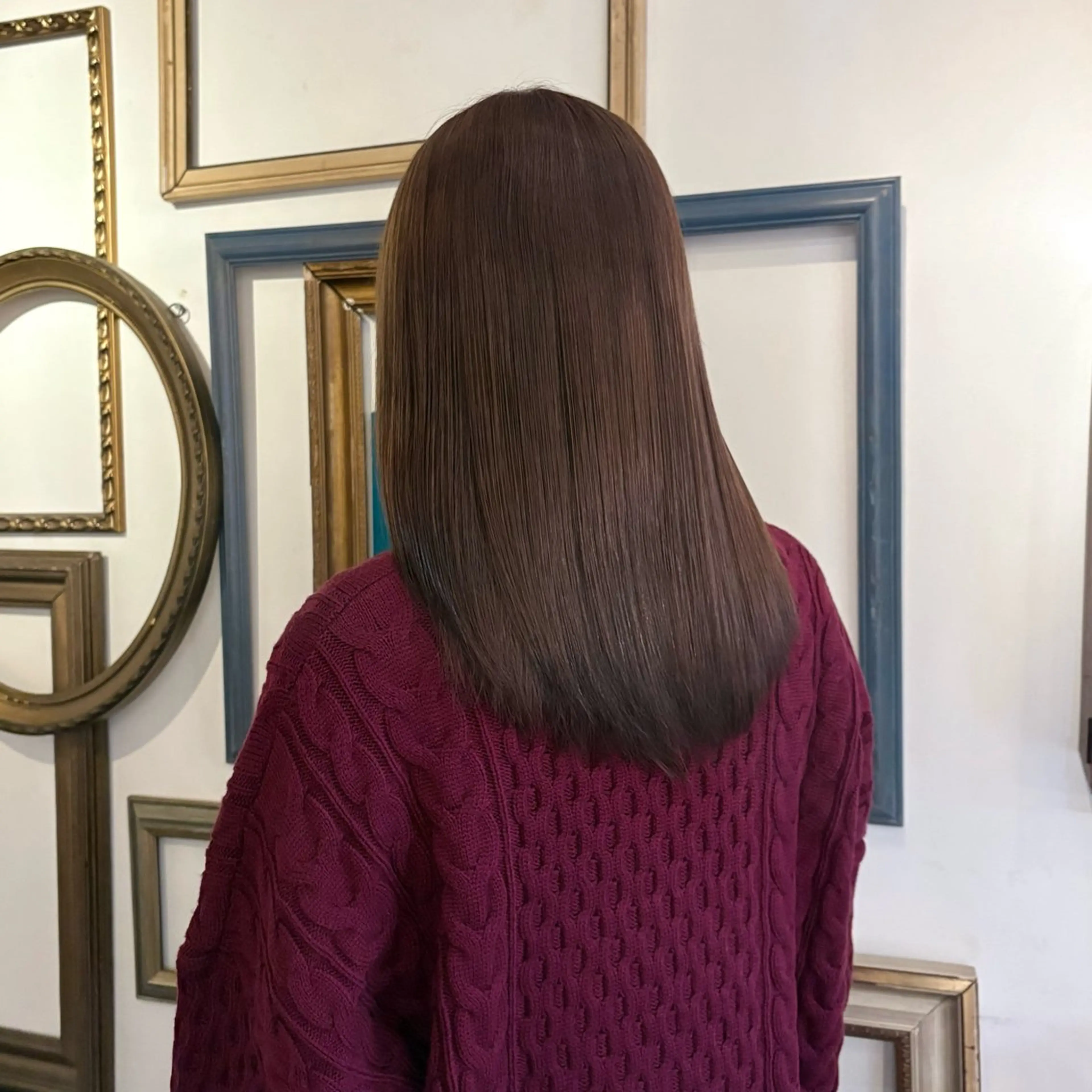 ロング カラー トリートメント カット ヘアカラー 縮毛矯正 トリートメント 飯田 実歩(じっぽ)のヘアスタイル