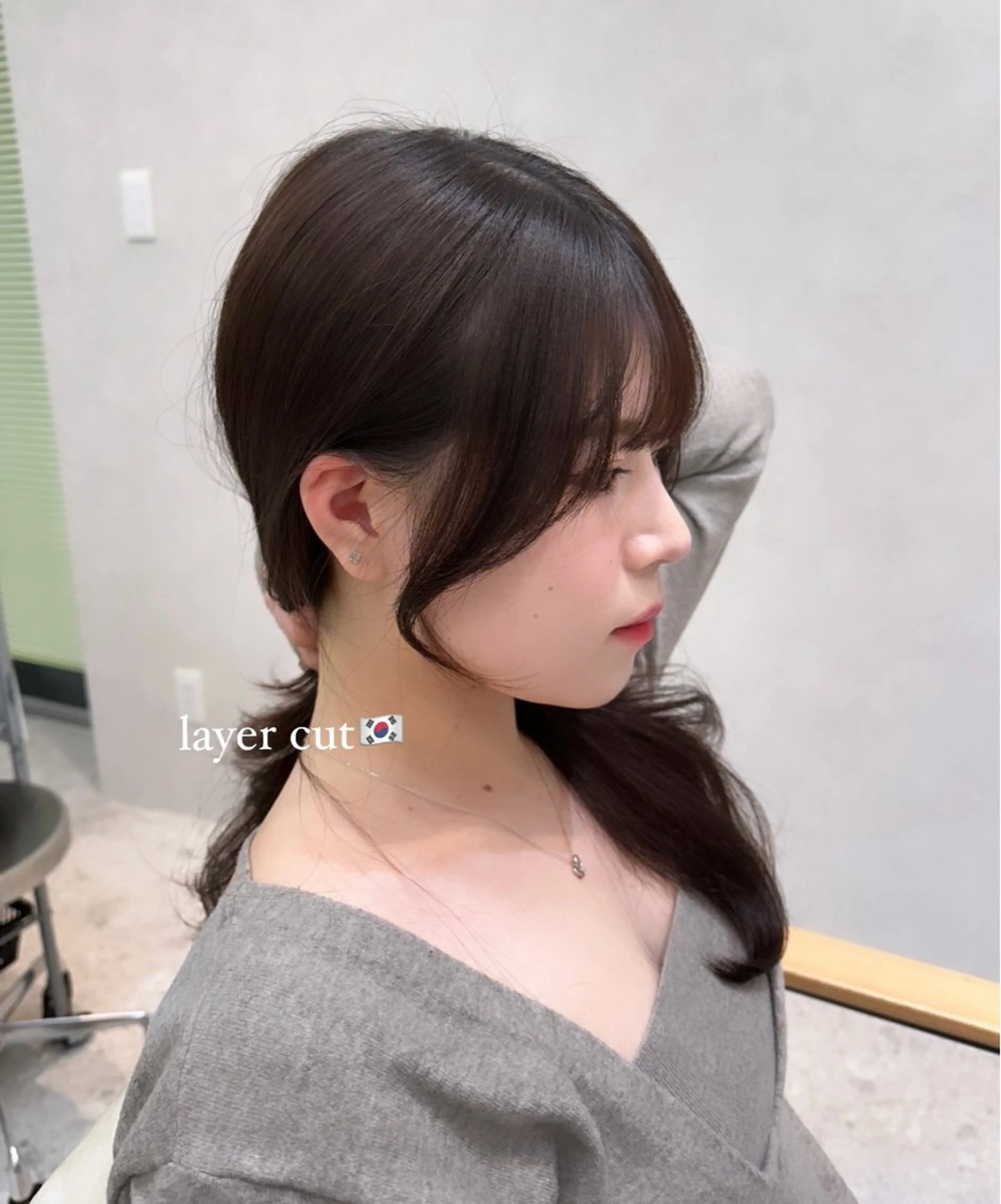 セミロング 顔周りカット 小顔カット 🇰🇷POCKET 宇根 幸恵🎀のヘアスタイル