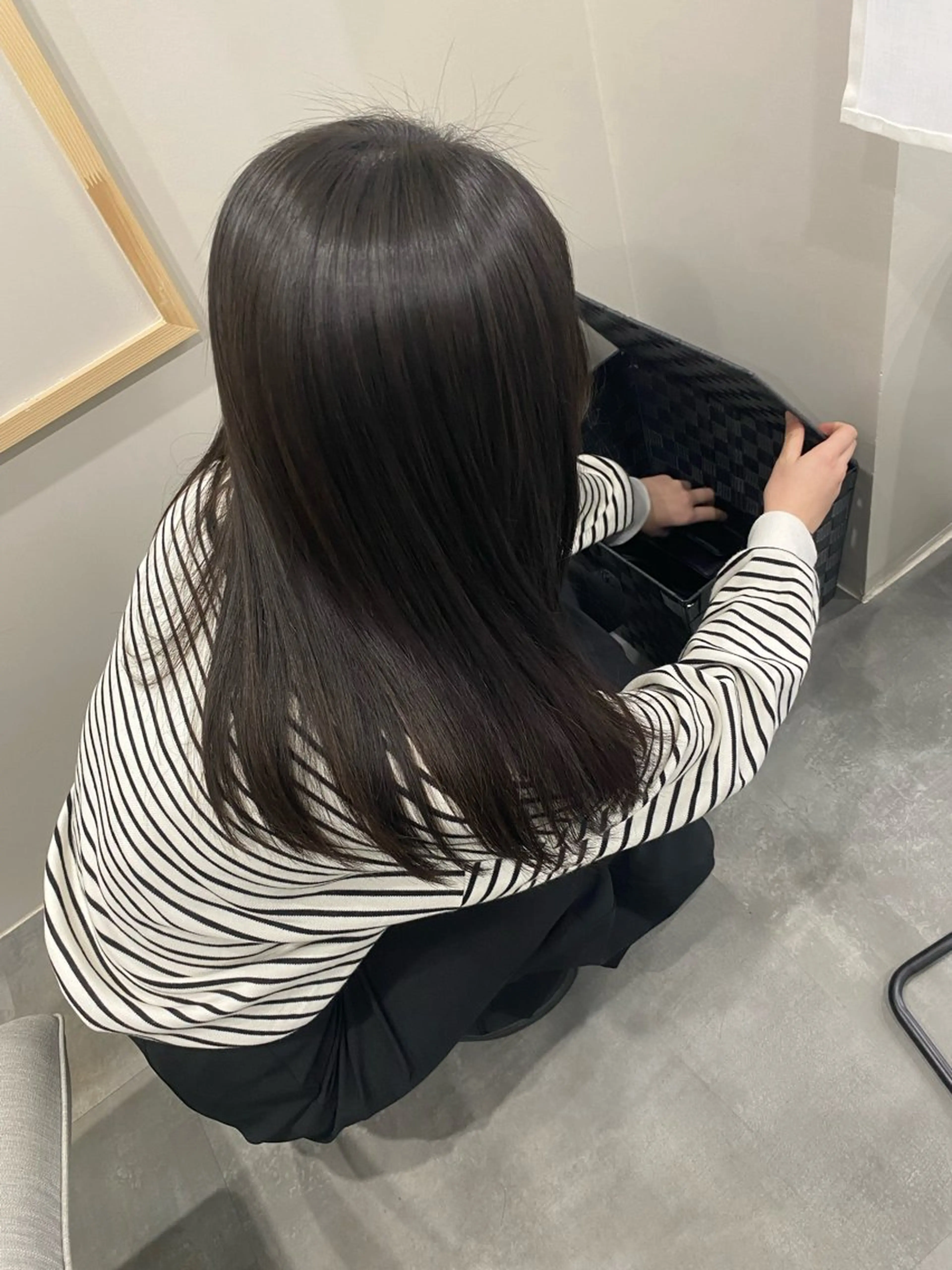 ロング 髪質改善 【coco.】hair所属・カジカワサキ/髪質 改善/クロスパーマのヘアスタイル