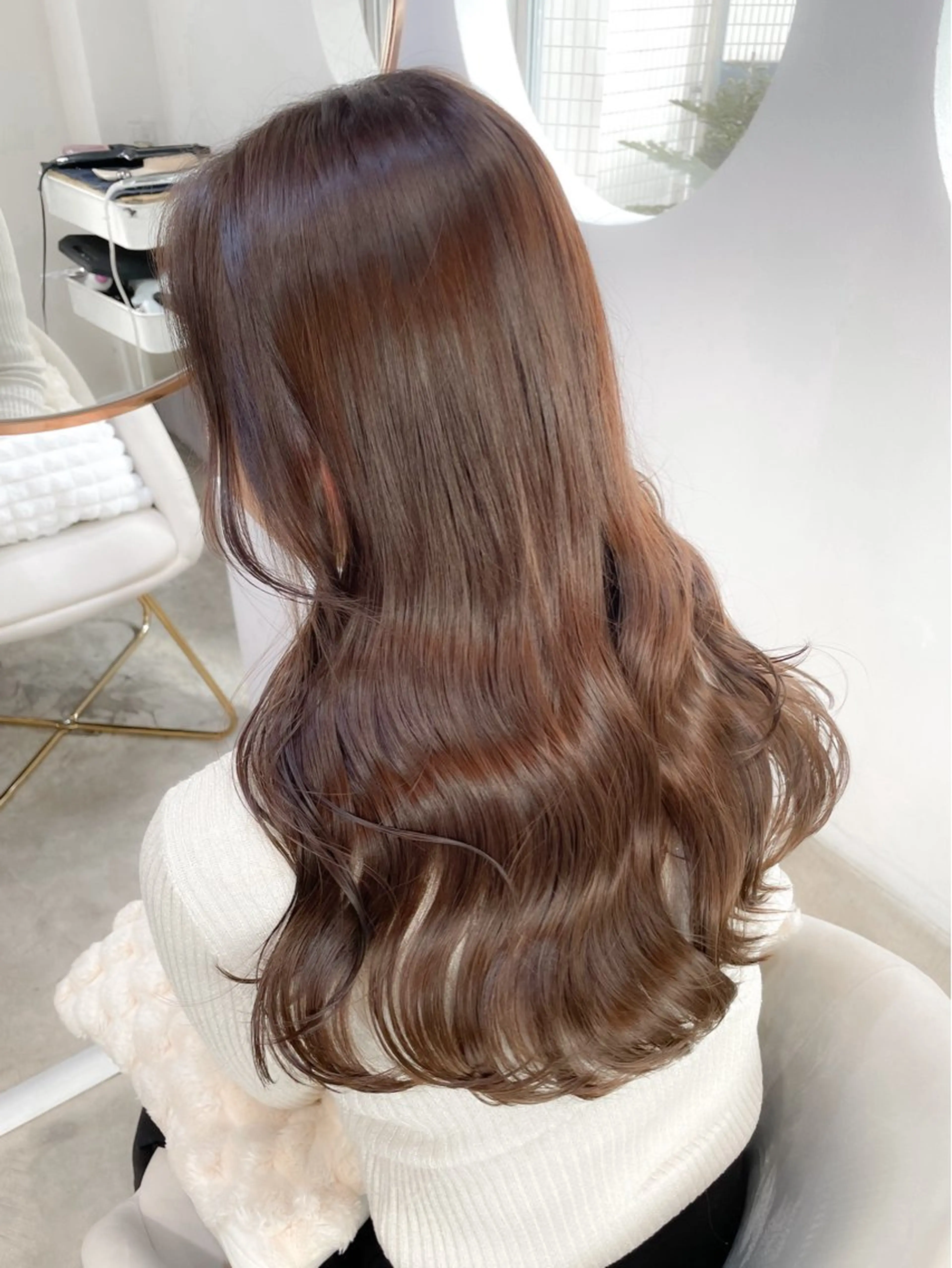 セミロング カラー ブリーチ無し透明感 カラー🎀rencaのヘアスタイル