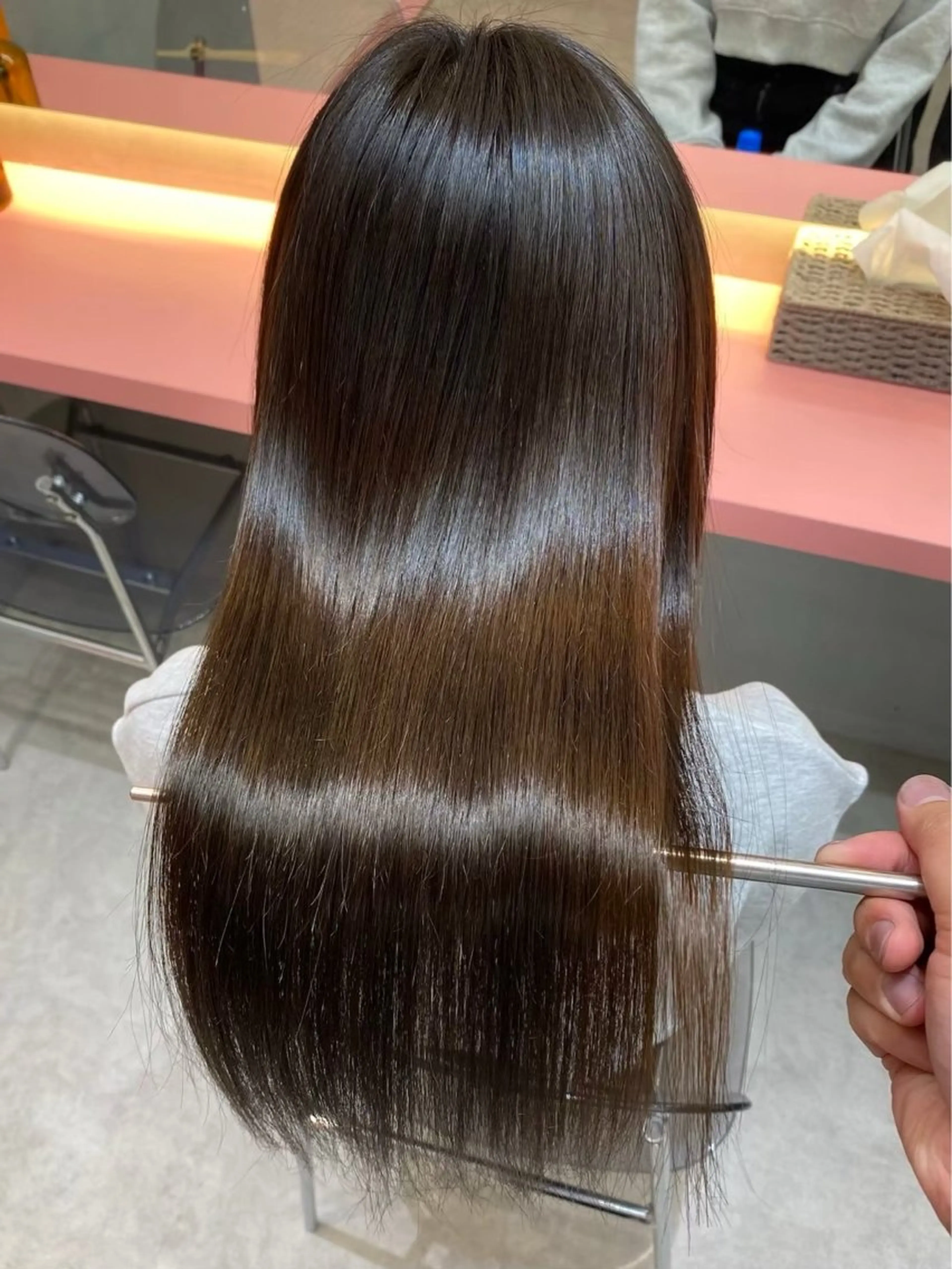 ロング カラー 透明感カラー 縮毛矯正 縮毛矯正 韓国ヘア🇰🇷／艶 カラー🫧/木村和生のヘアスタイル