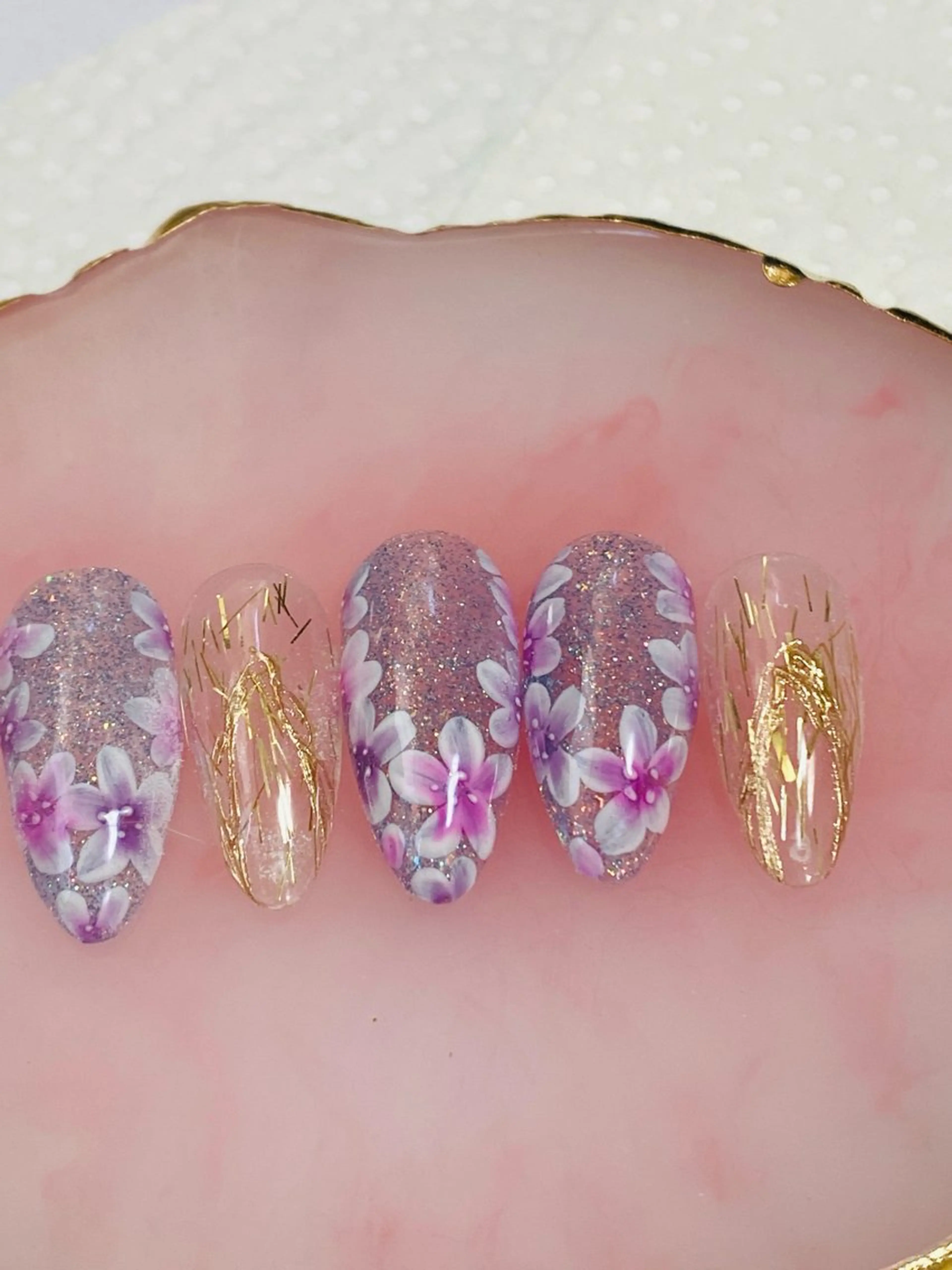 ネイル フラワーネイル 自宅ネイルサロン ♦️nuance♦️のネイルデザイン