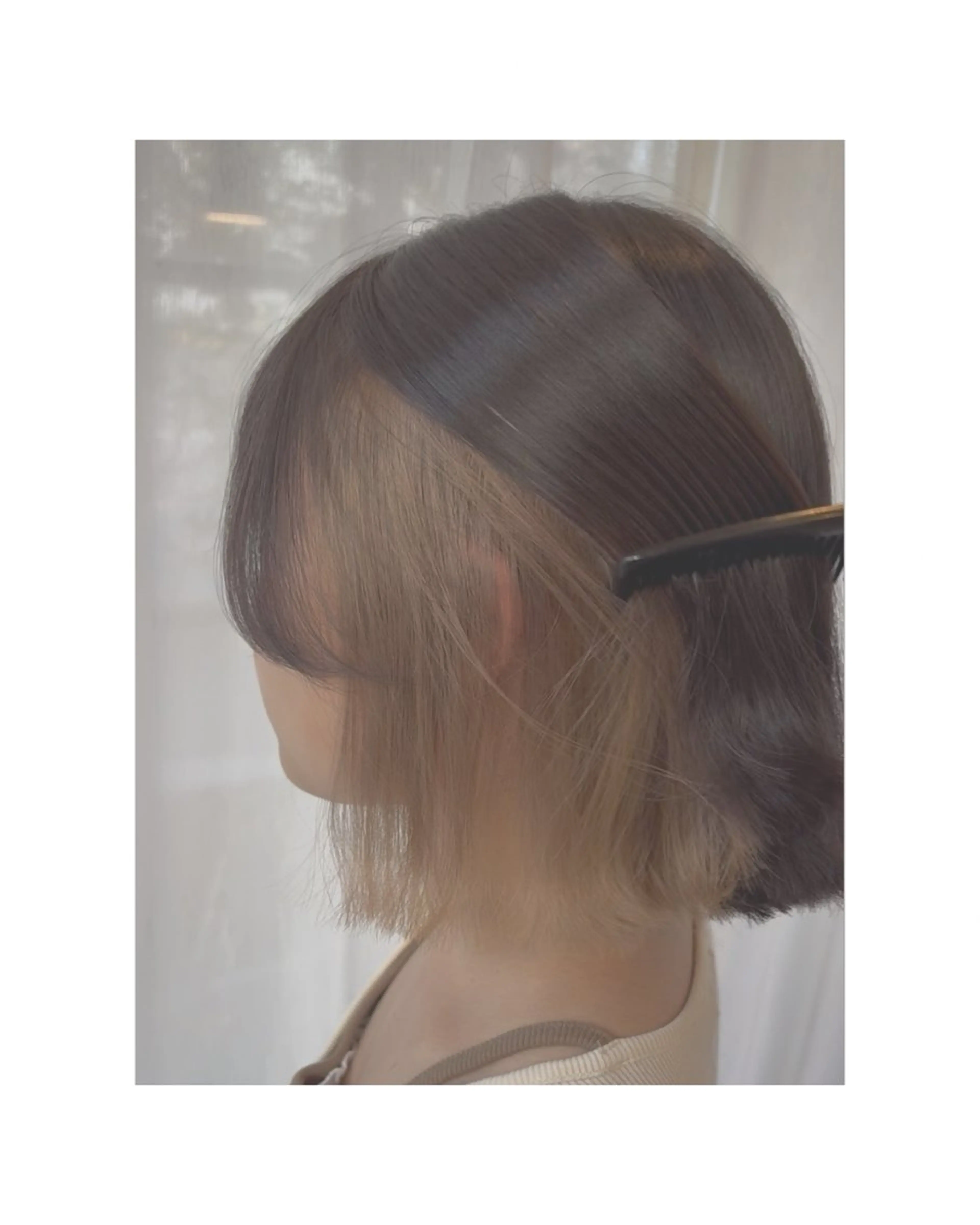 ショート ヘアカラー フナビキ ユウキのヘアスタイル