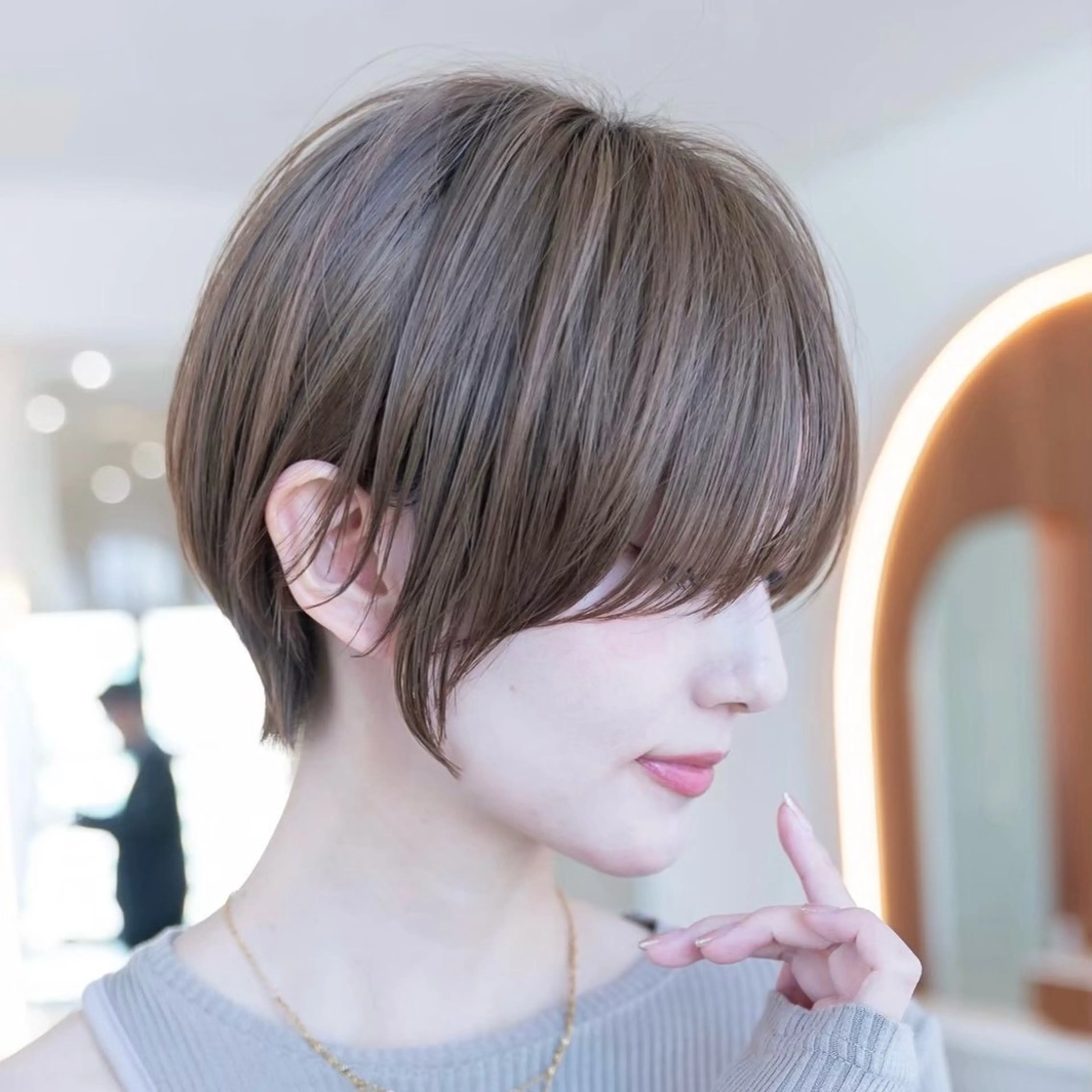 ショート カラー ショートボブ 丸みショート ボブ ショートヘア カット ヘアカラー トリートメント 渋谷ボブ/レイヤー ボブ田中航平のヘアスタイル