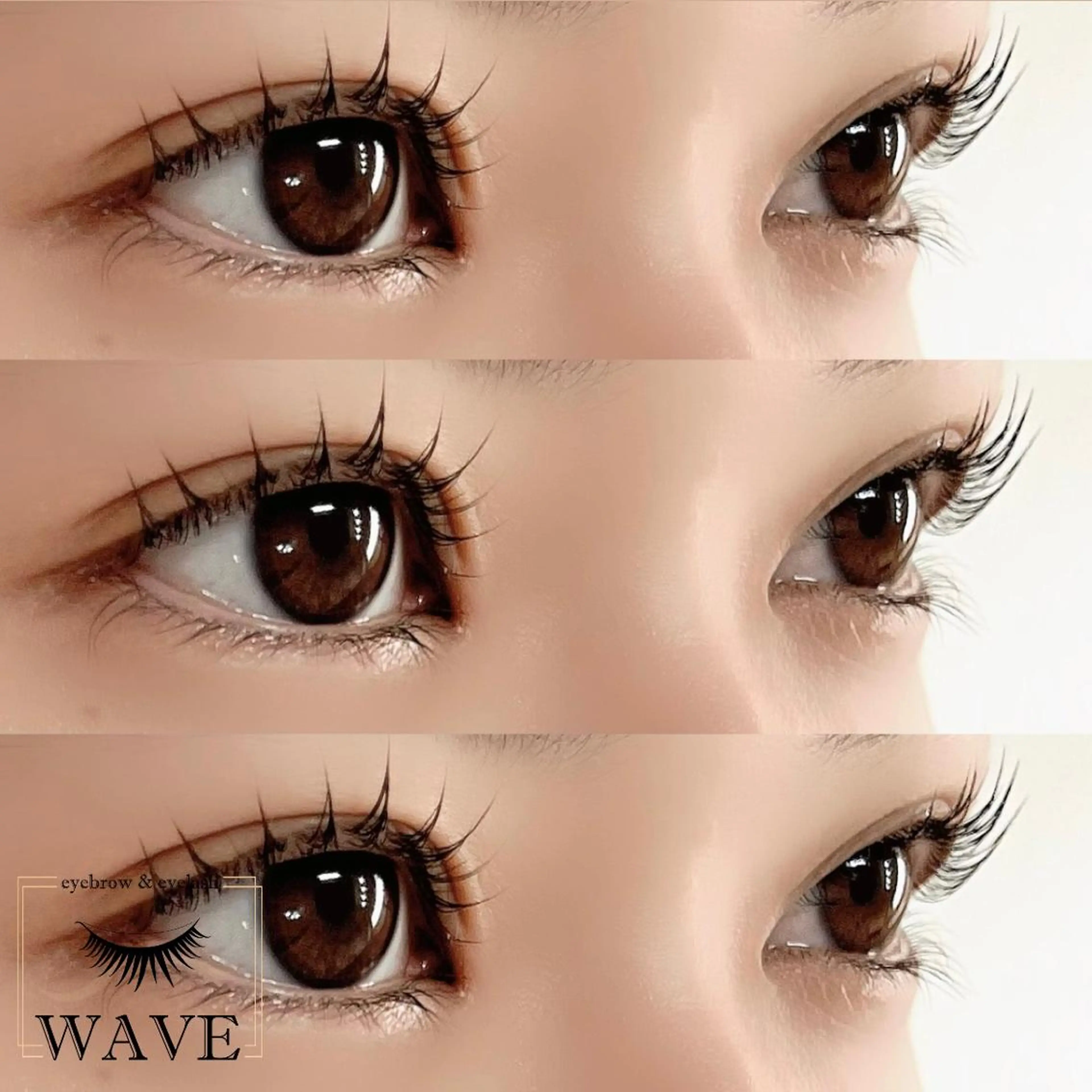 マツエク・マツパ 付け放題 束感まつ毛 韓国風マツエク パリジェンヌラッシュリフト マツパ eyebrow & eyelash WAVE所属・brow&lash WAVEのマツエク・マツパデザイン