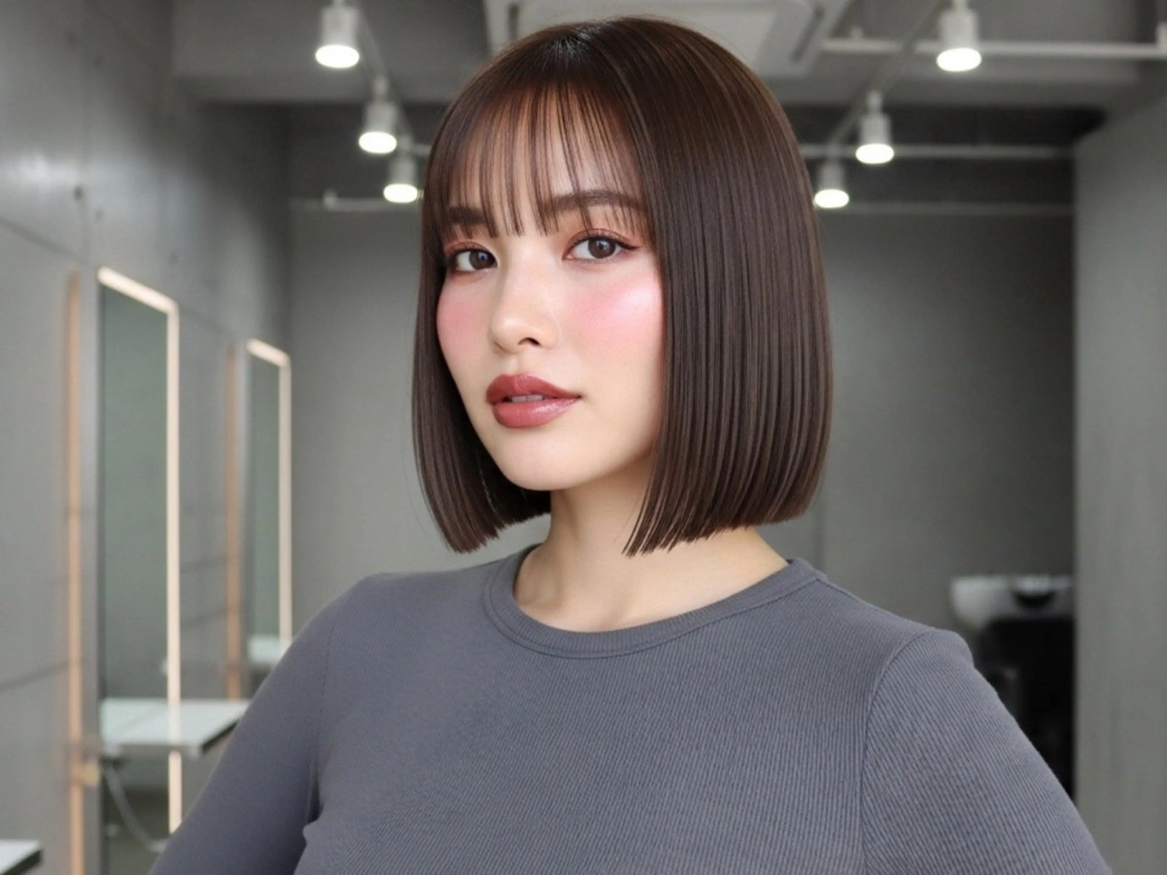 ミディアム 似合わせボブ✖️ 韓国レイヤー✨小関のヘアスタイル