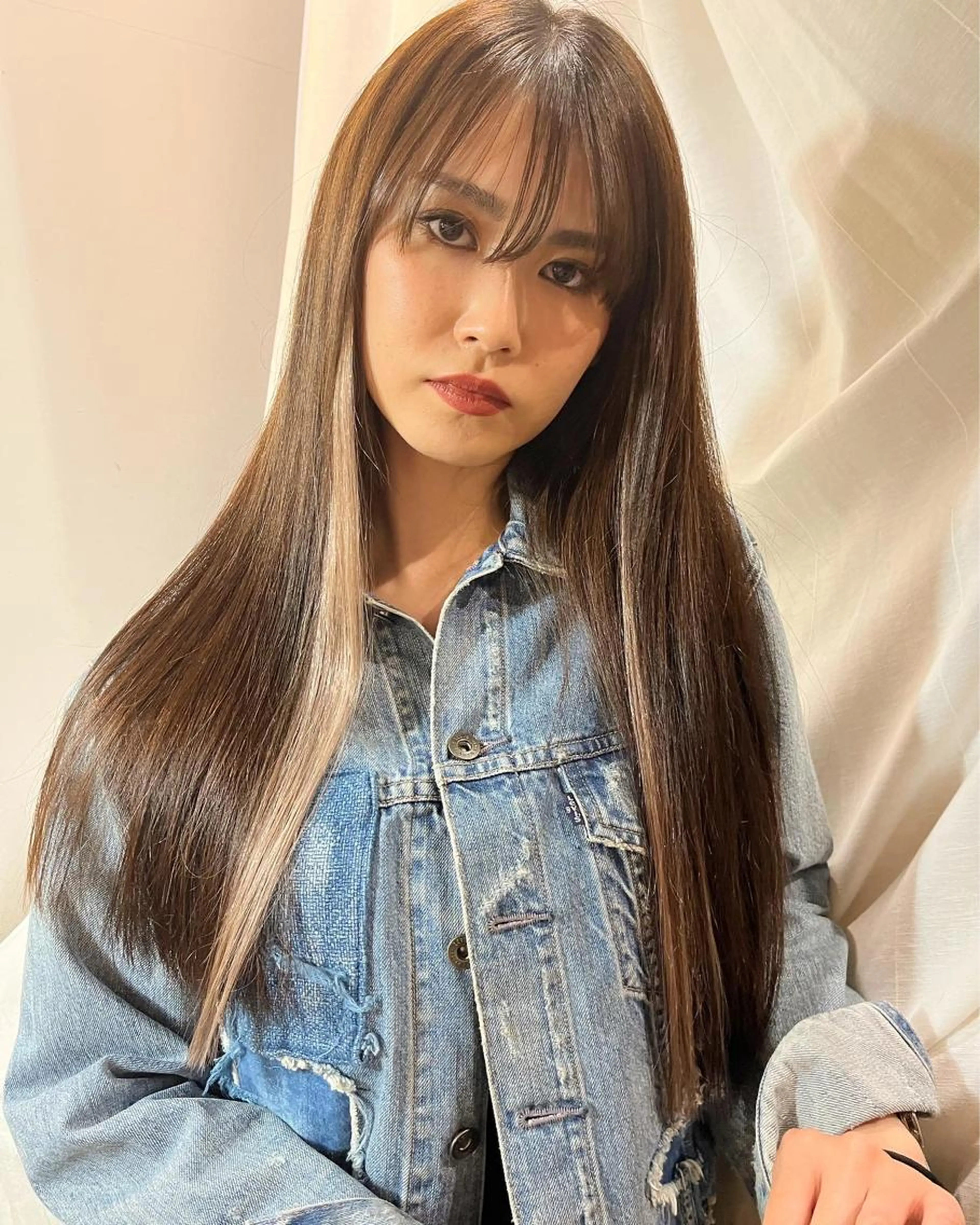 エクステインナーorハイライト+カラー⭐️(カラー+エクステハイライト)57㎝10本〜高級エクステ※10本計算の写真