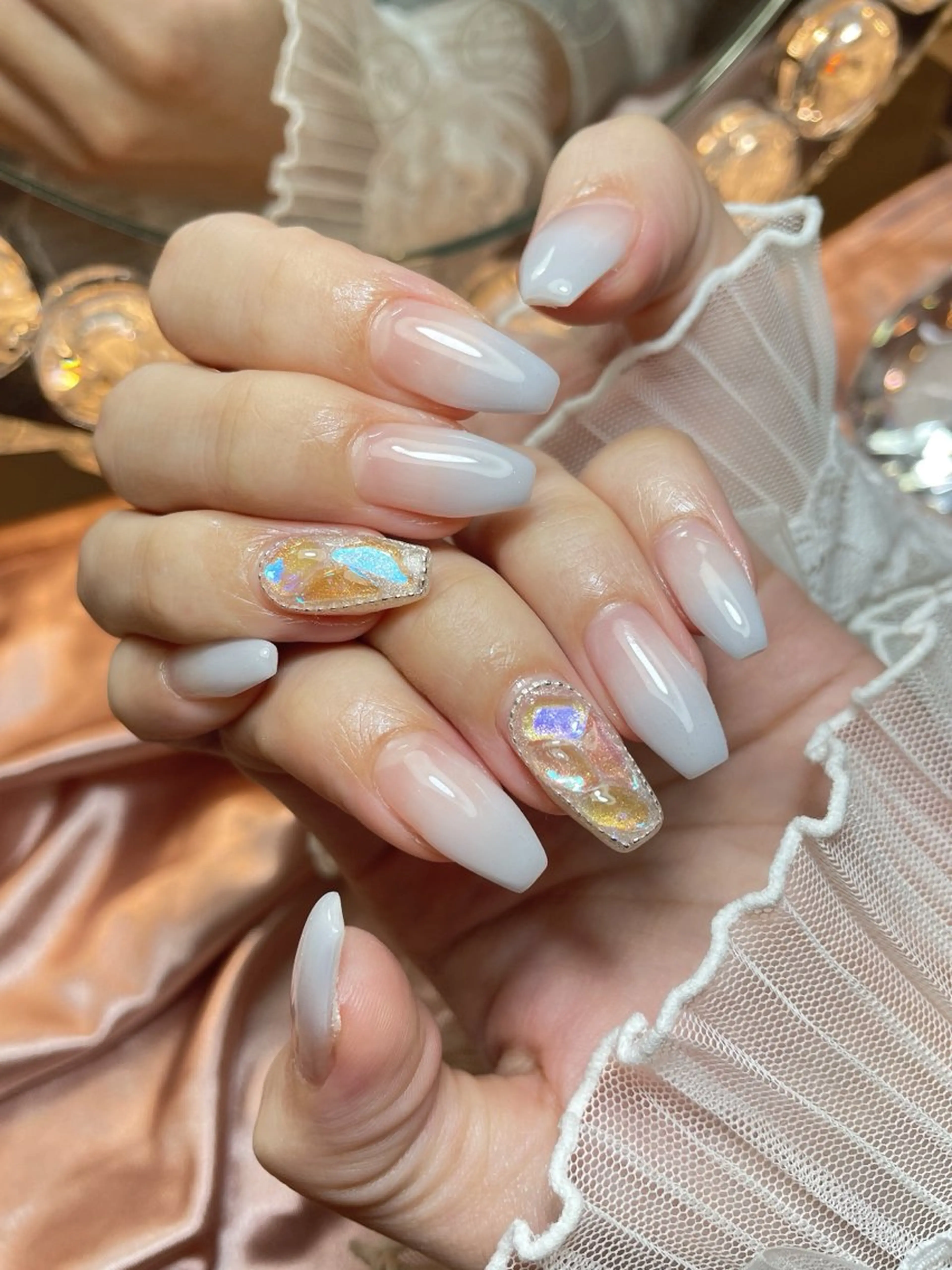 ネイル 23時まで❤︎韓国、 ワンホンネイルのネイルデザイン