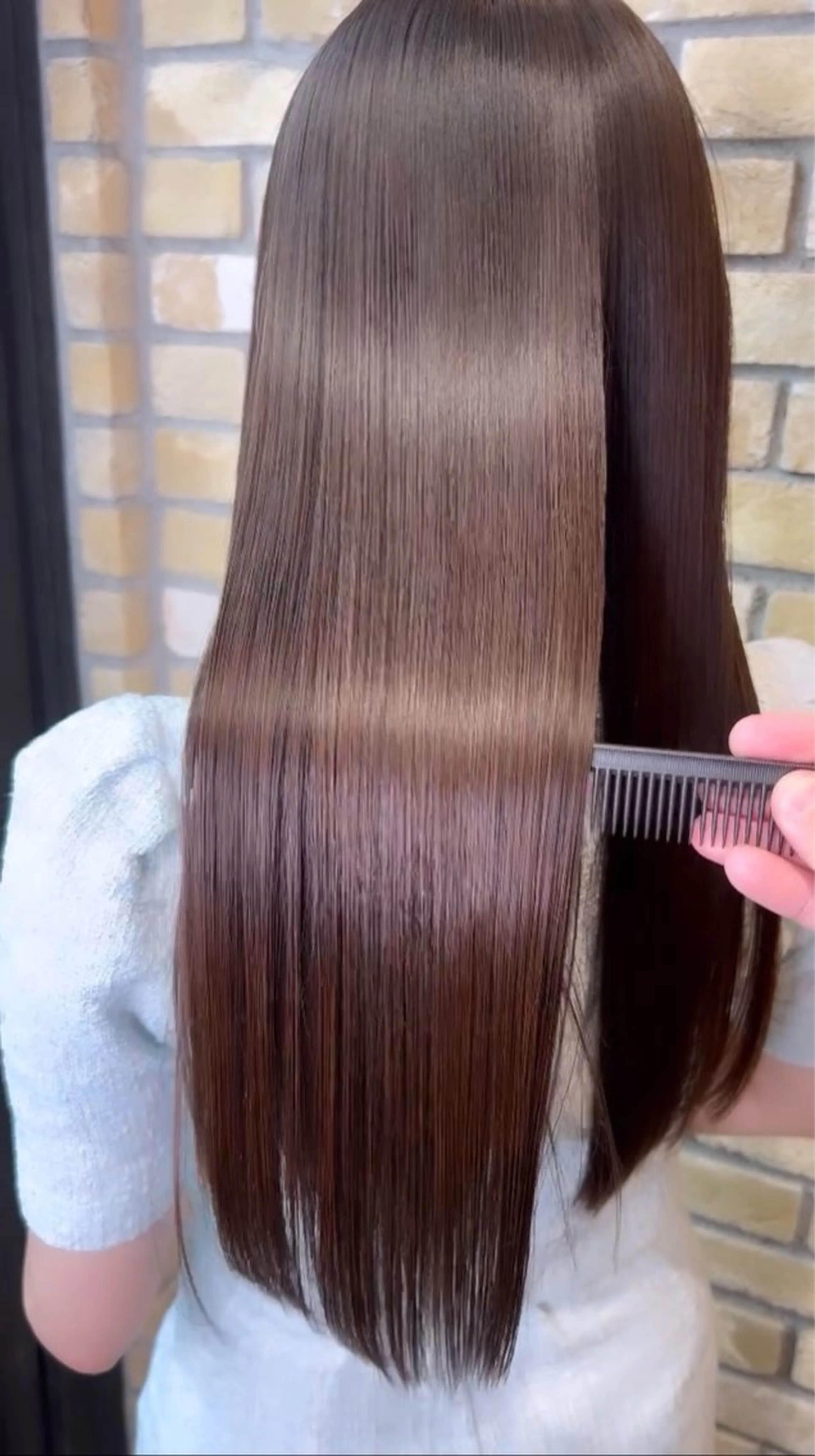 ロング カラー ショートボブ 黒髪 ボブ くせ毛 髪質改善 カット 縮毛矯正 トリートメント ナナシ所属・✨髪質改善／縮毛矯正 木村和司✨のヘアスタイル