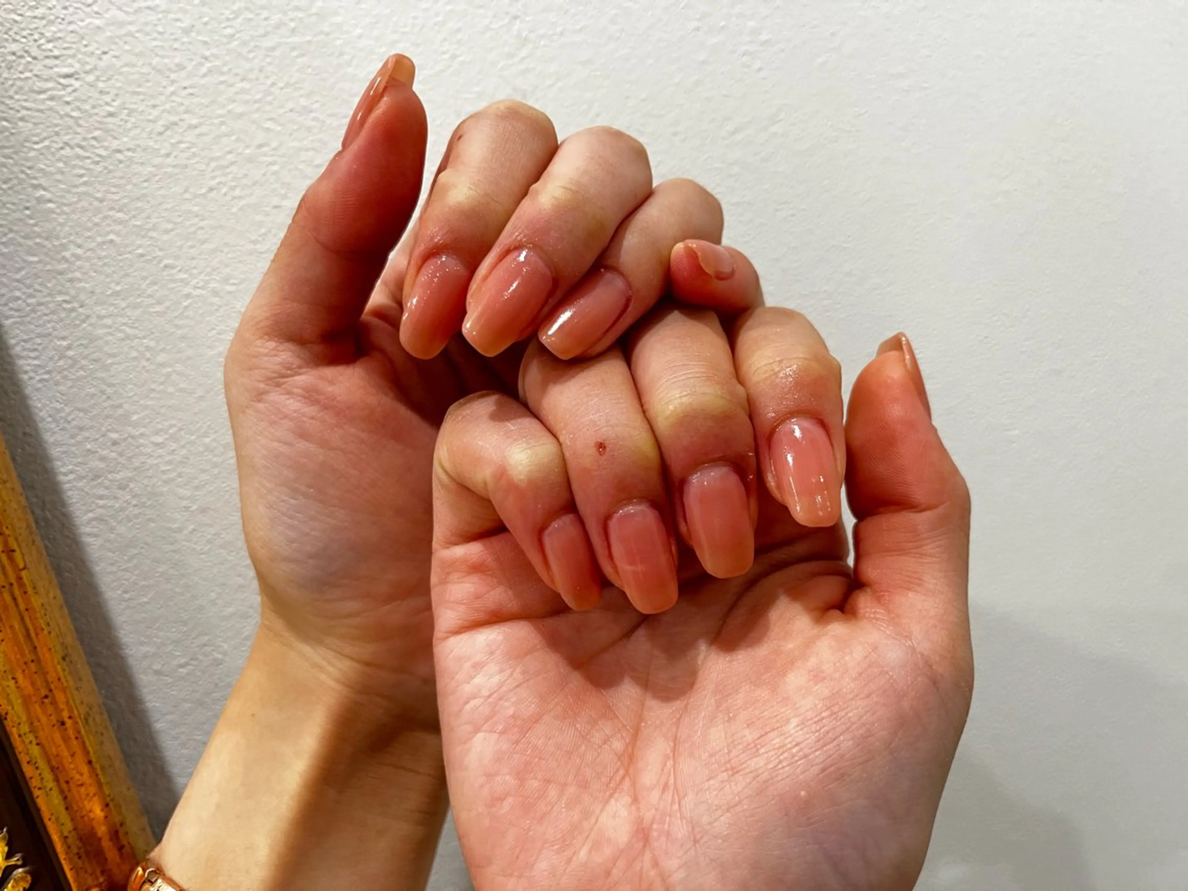 ネイル ワンカラーネイル オレンジ プライベートサロン N's Nailのネイルデザイン
