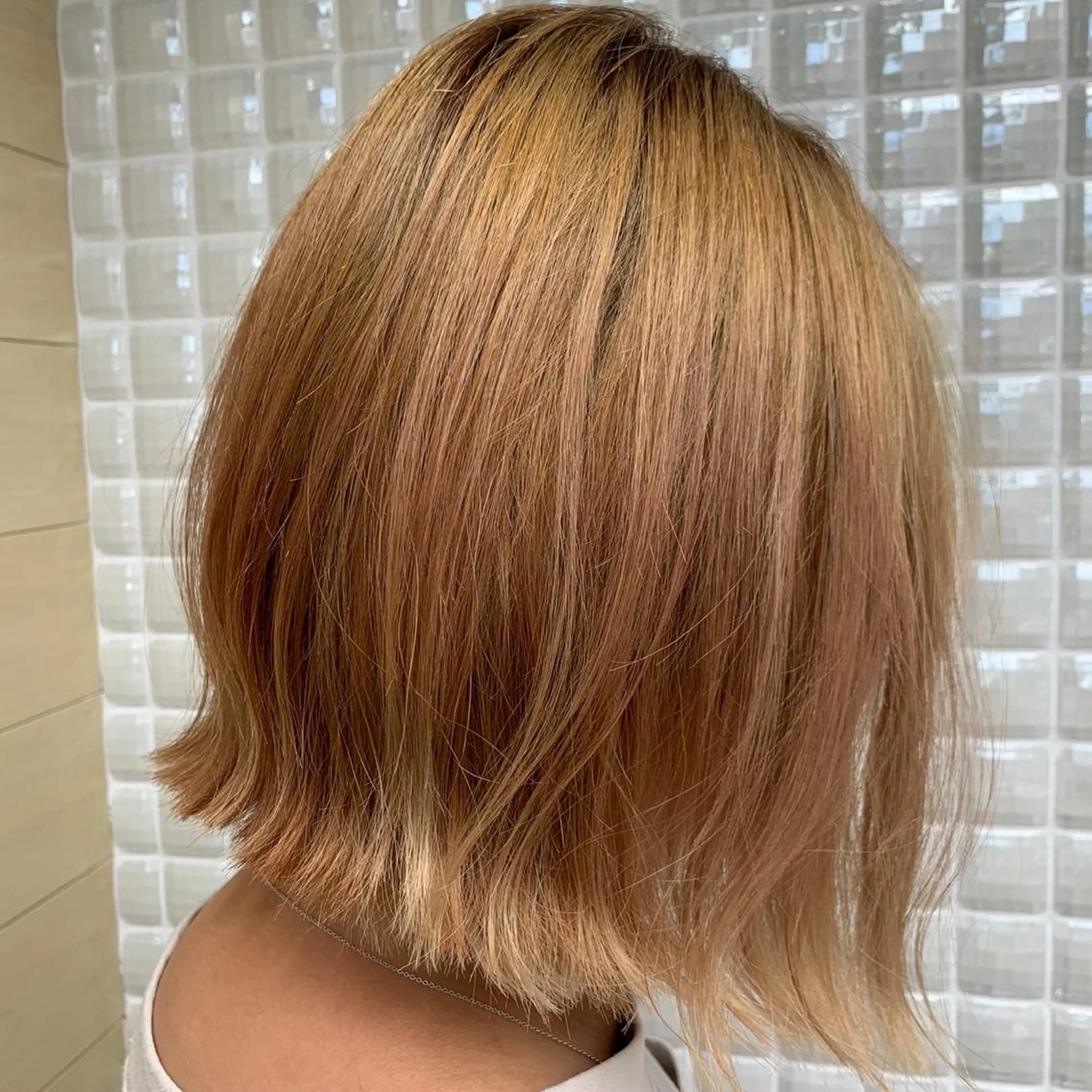 ミディアム カラー カット ヘアカラー トリートメント unique RINNEのヘアスタイル