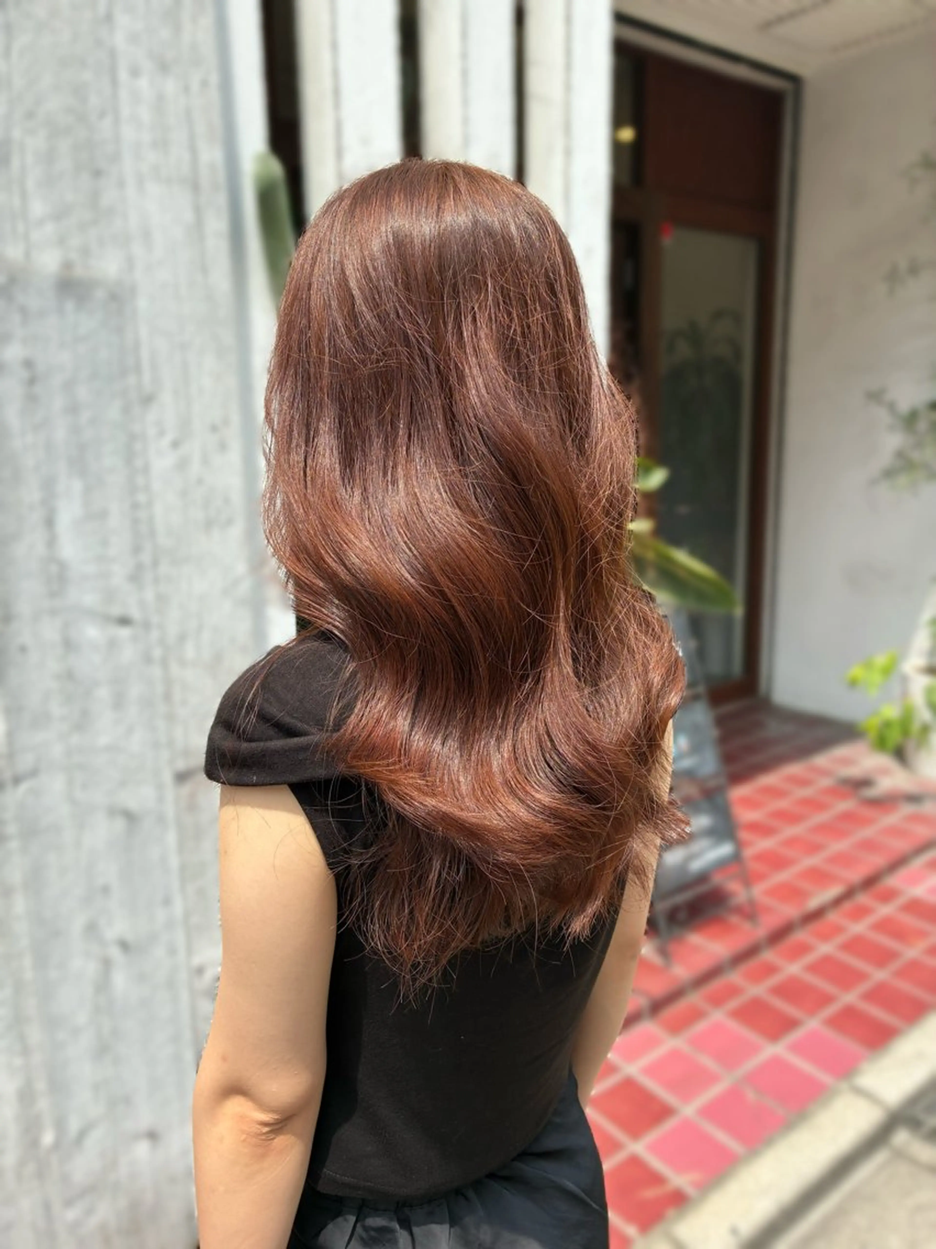 ロング カラー ブラウンカラー ヘアカラー トリートメント 梅原 姫🍬🐰のヘアスタイル