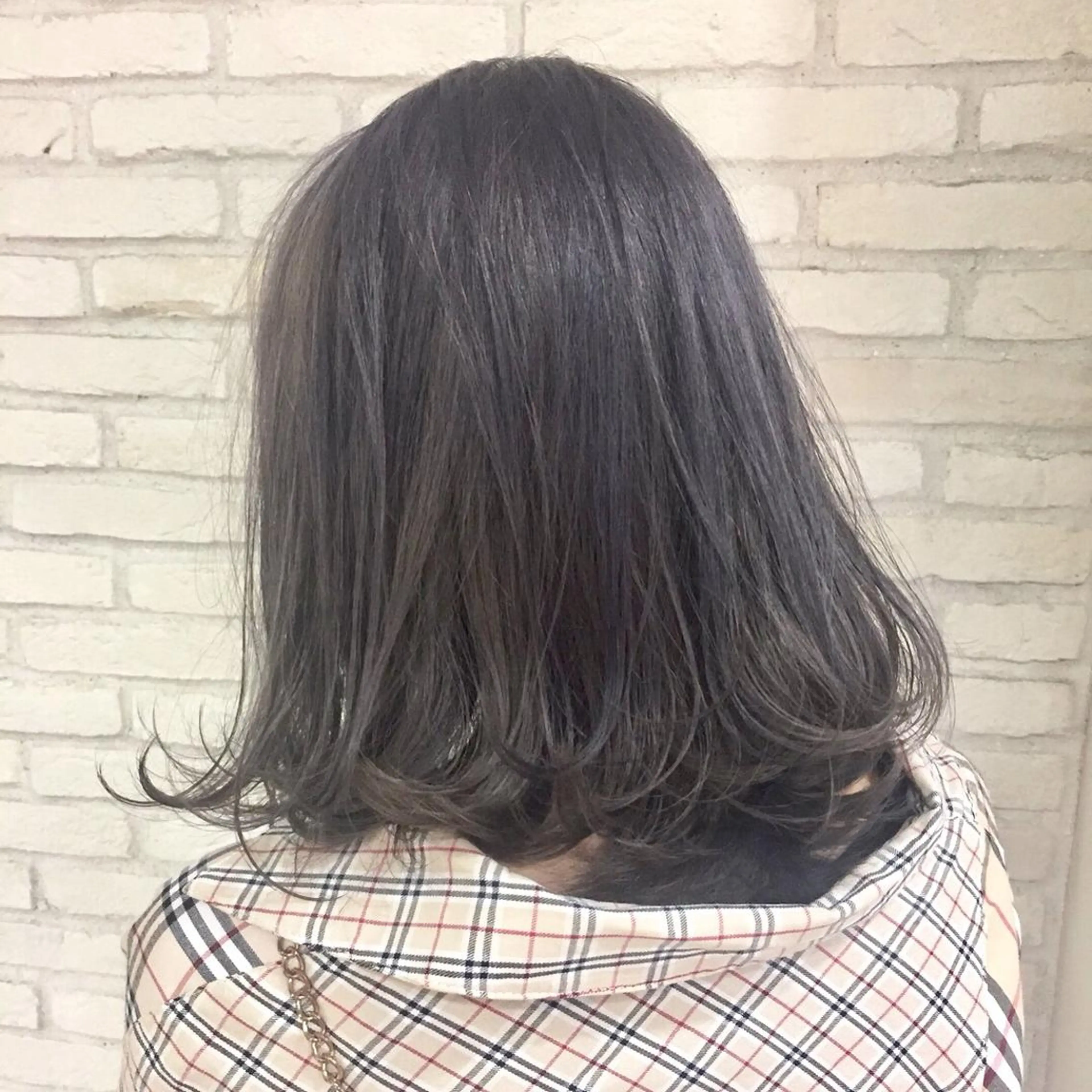 ミディアム カラー ラベンダーカラー ラベンダーグレー HAUS 片山みほのヘアスタイル