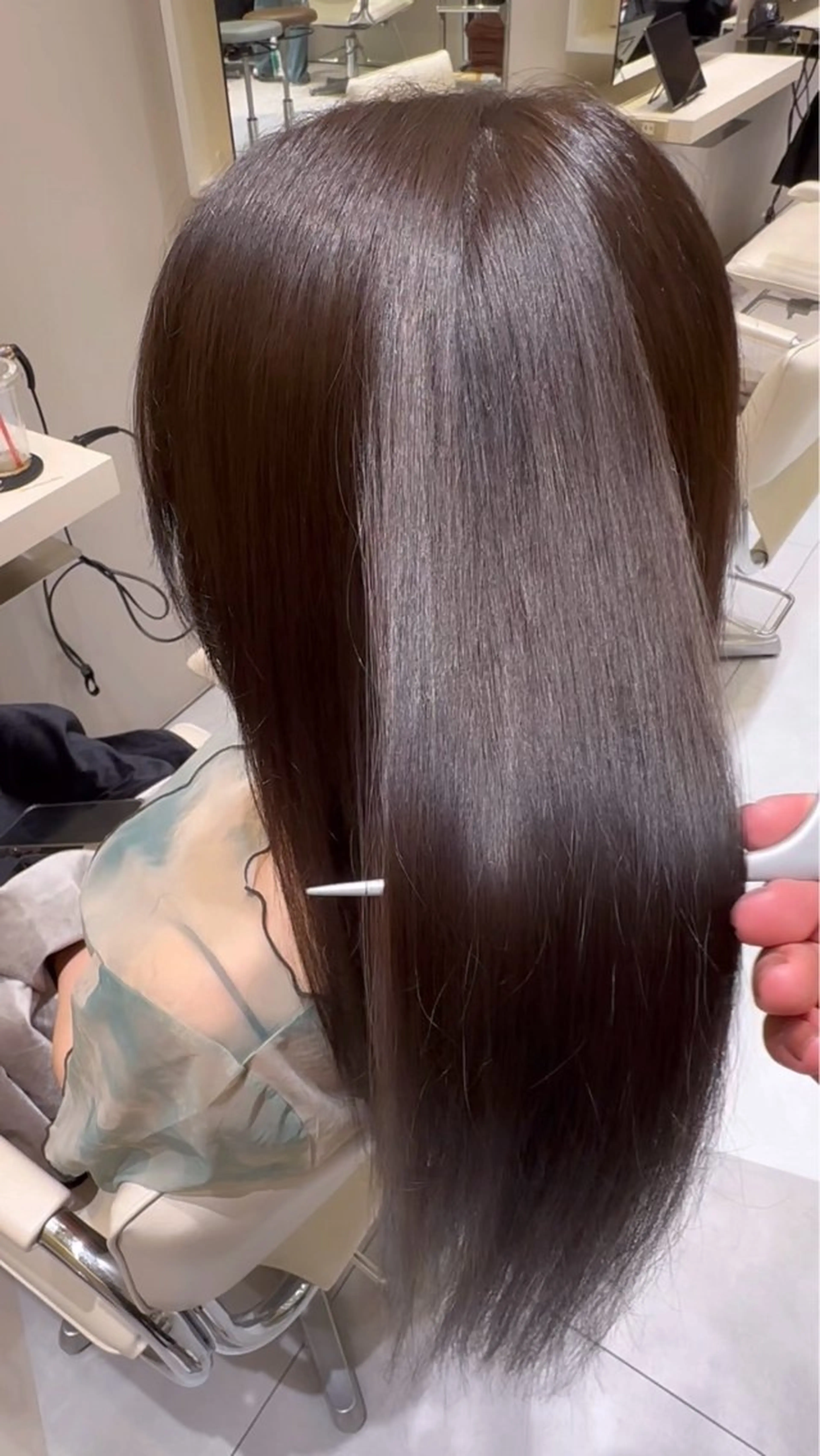 ロング 縮毛矯正 縮毛矯正 西宮ガーデンズ k-two土田陸登のヘアスタイル