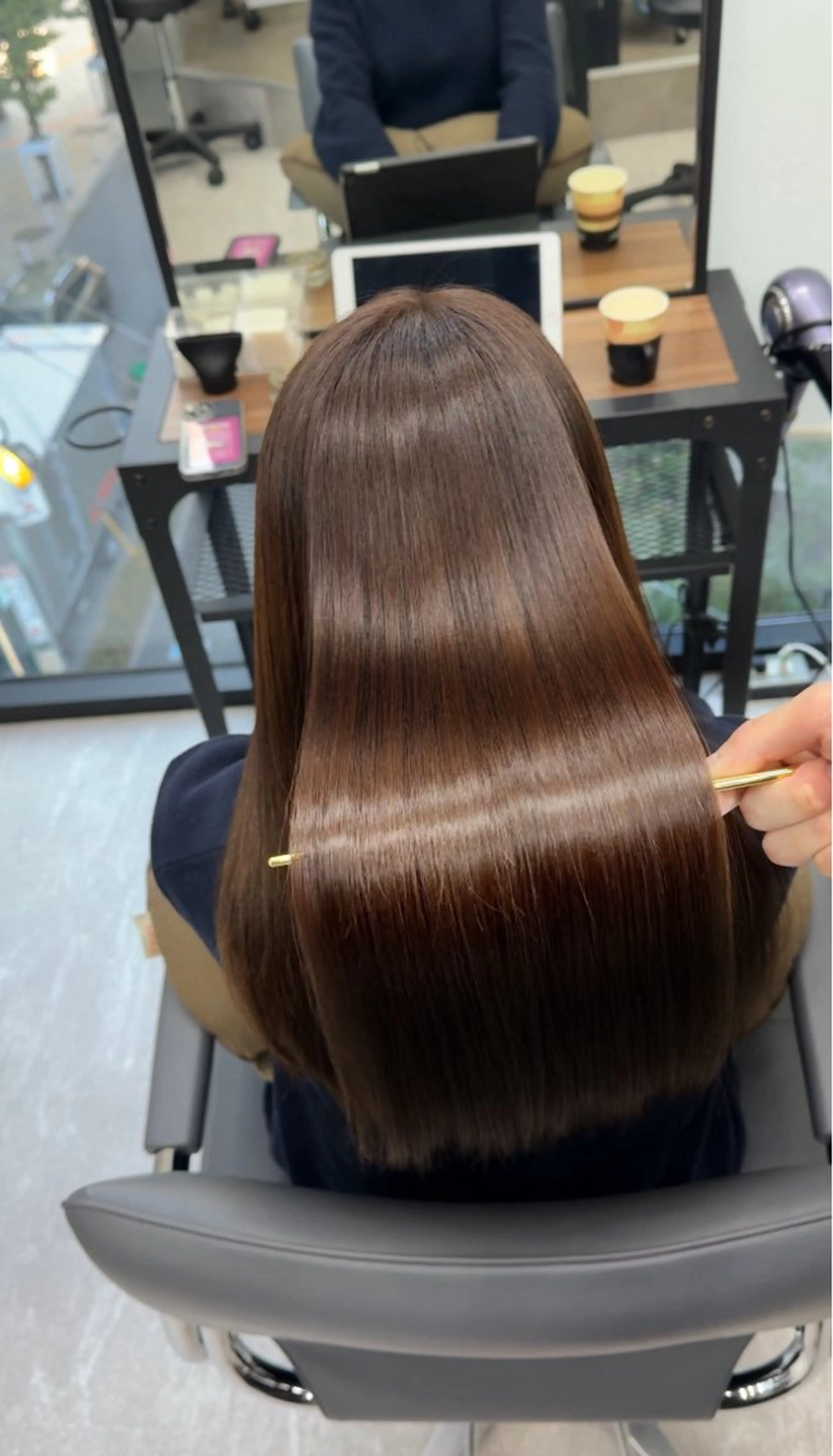 ロング 髪質改善 縮毛矯正 カット ヘアカラー 縮毛矯正 トリートメント 髪質改善/韓国風 恵比寿/Renのヘアスタイル