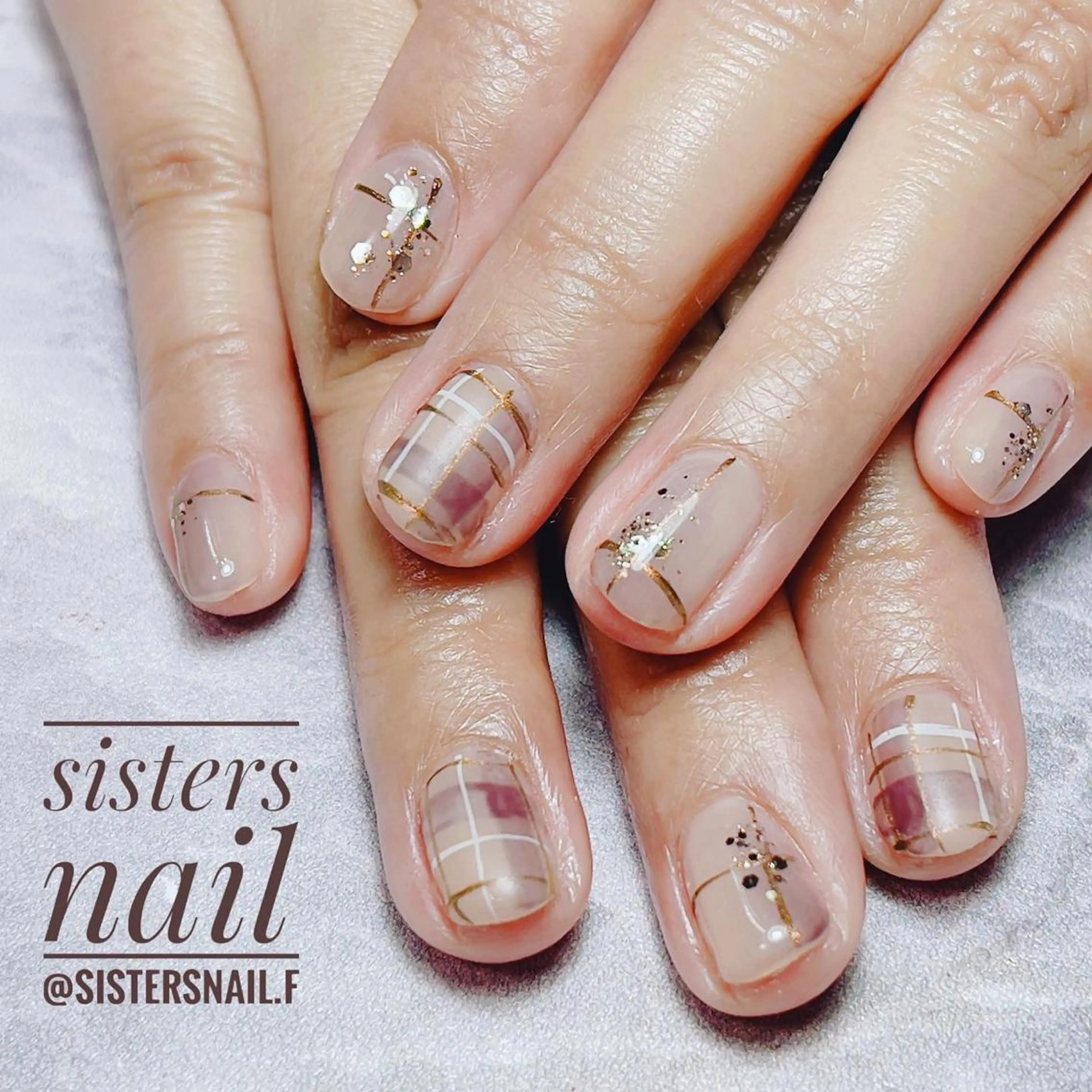 ネイル アートネイル マットネイル ニュアンスネイル オフィスネイル 冬ネイル sisters nail.fのネイルデザイン