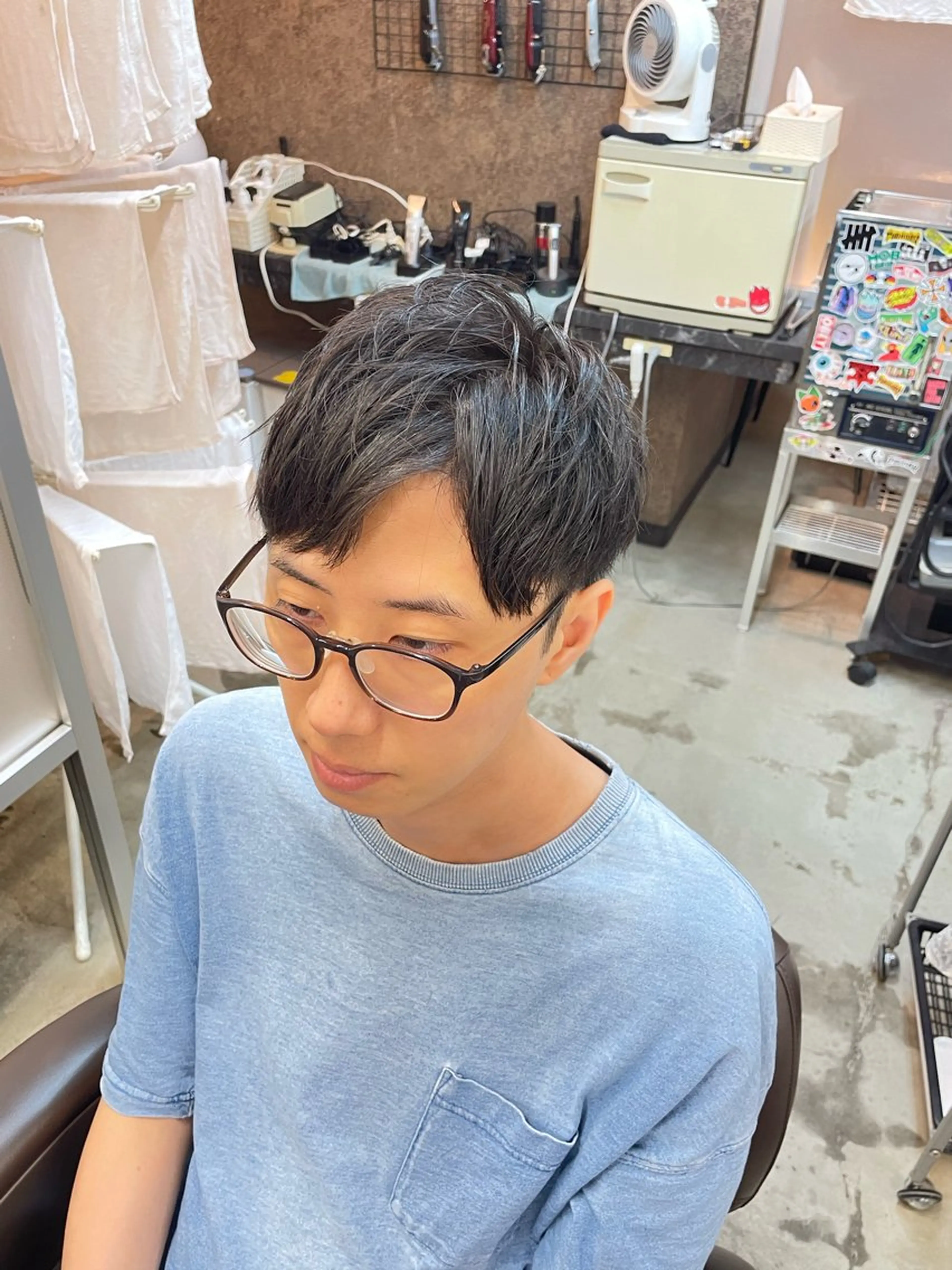 ショート メンズ メンズパーマ特化 カバヤマ　リョウのヘアスタイル