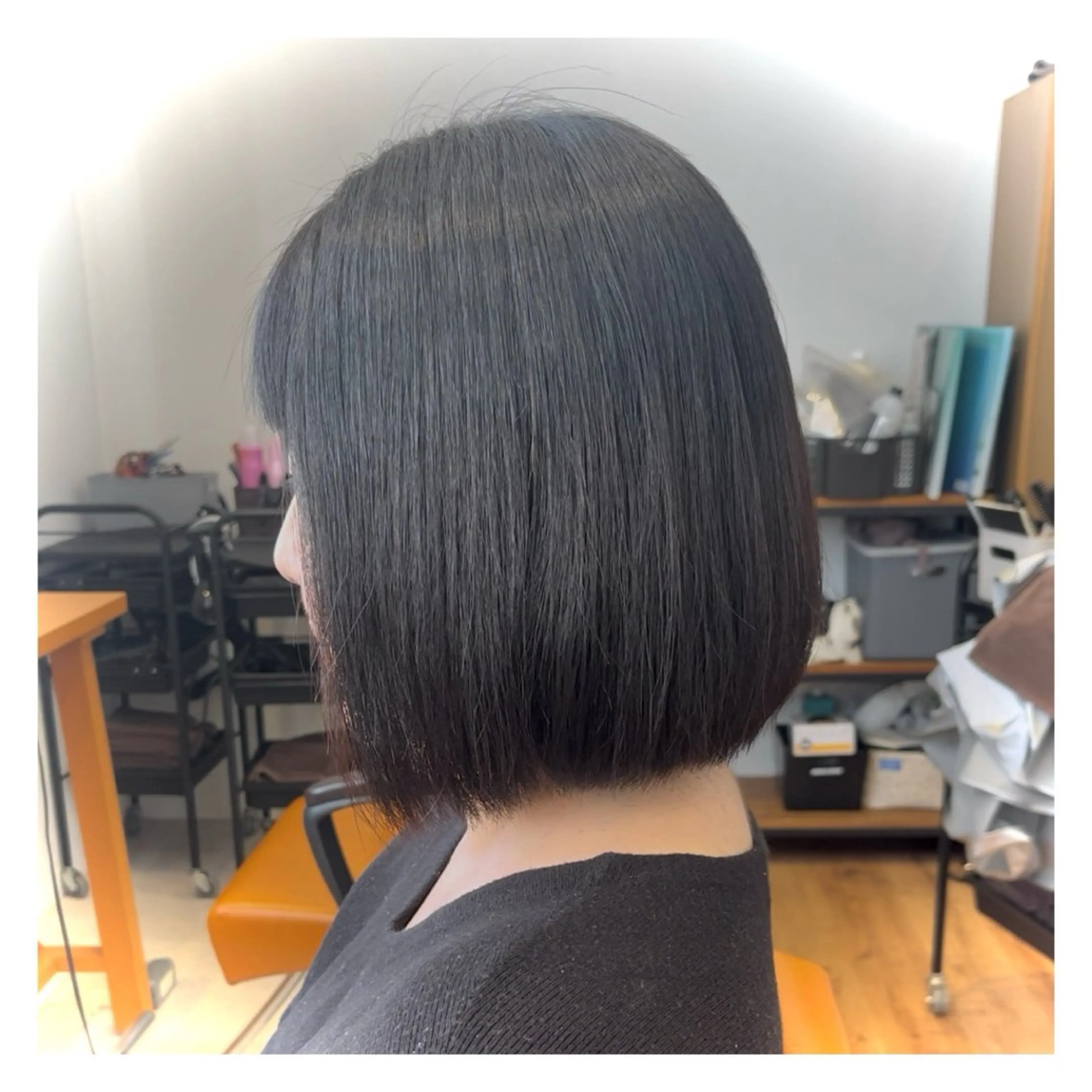 ミディアム 縮毛矯正 agu hair north所属・北上 春華のヘアスタイル